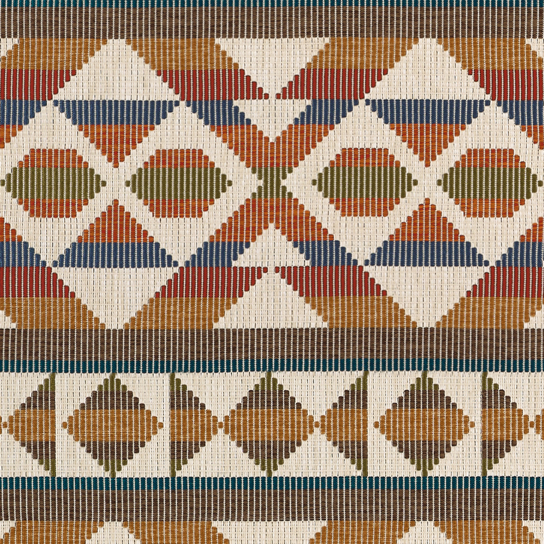 Berber Blanket fabric in ochre and brown color - pattern number W712026 - by Thibaut in the Vista collection