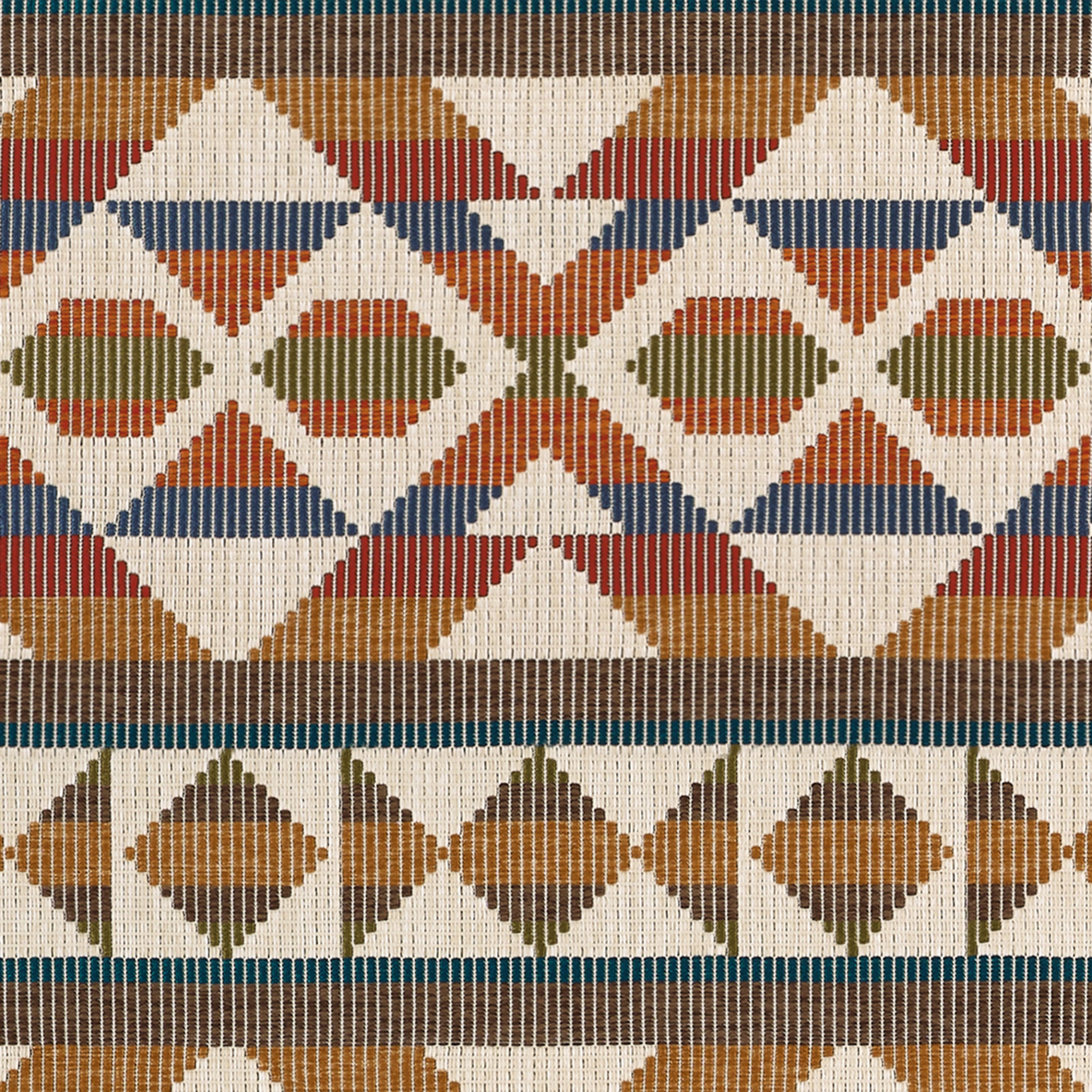 Berber Blanket fabric in ochre and brown color - pattern number W712026 - by Thibaut in the Vista collection