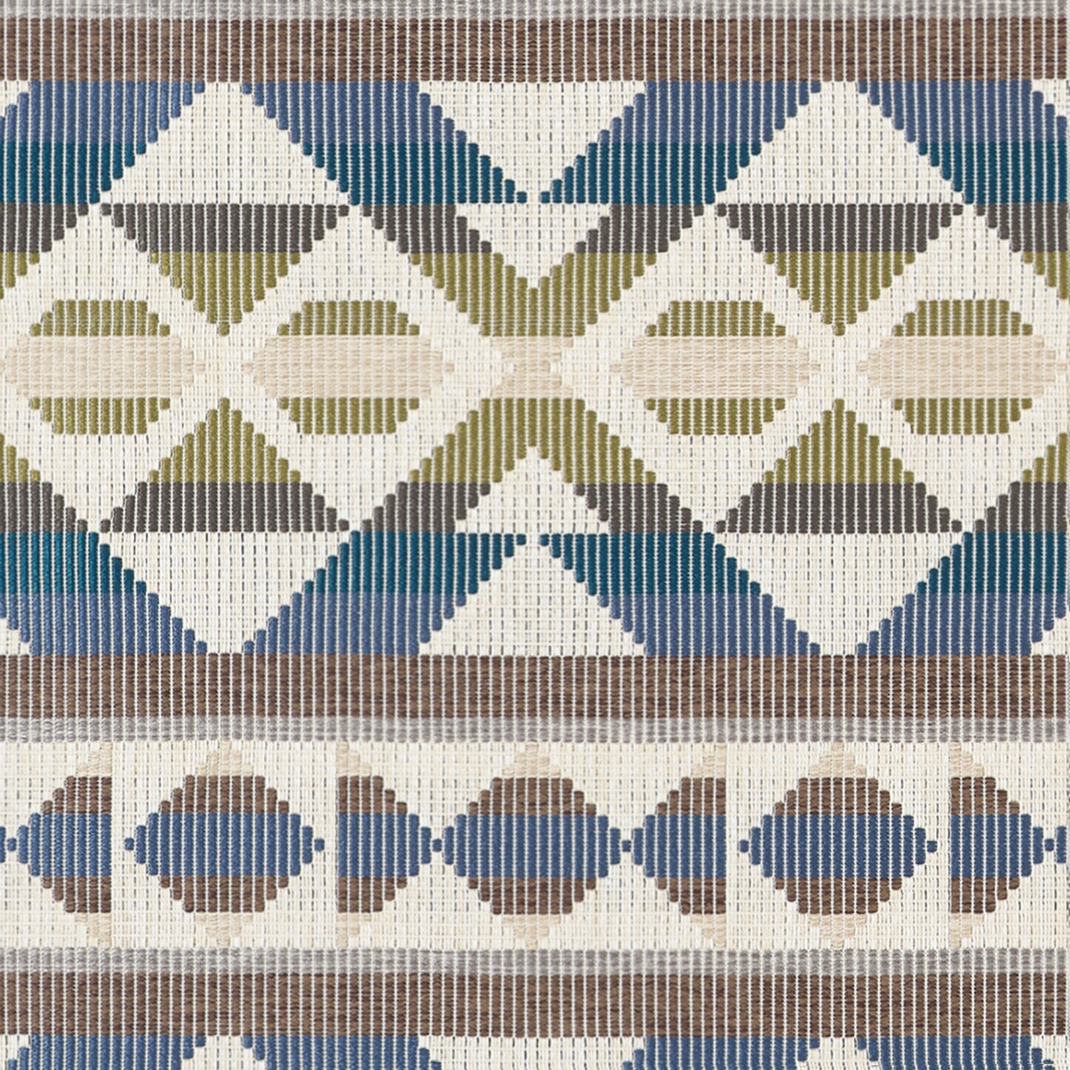 Berber Blanket fabric in green and blue color - pattern number W712027 - by Thibaut in the Vista collection