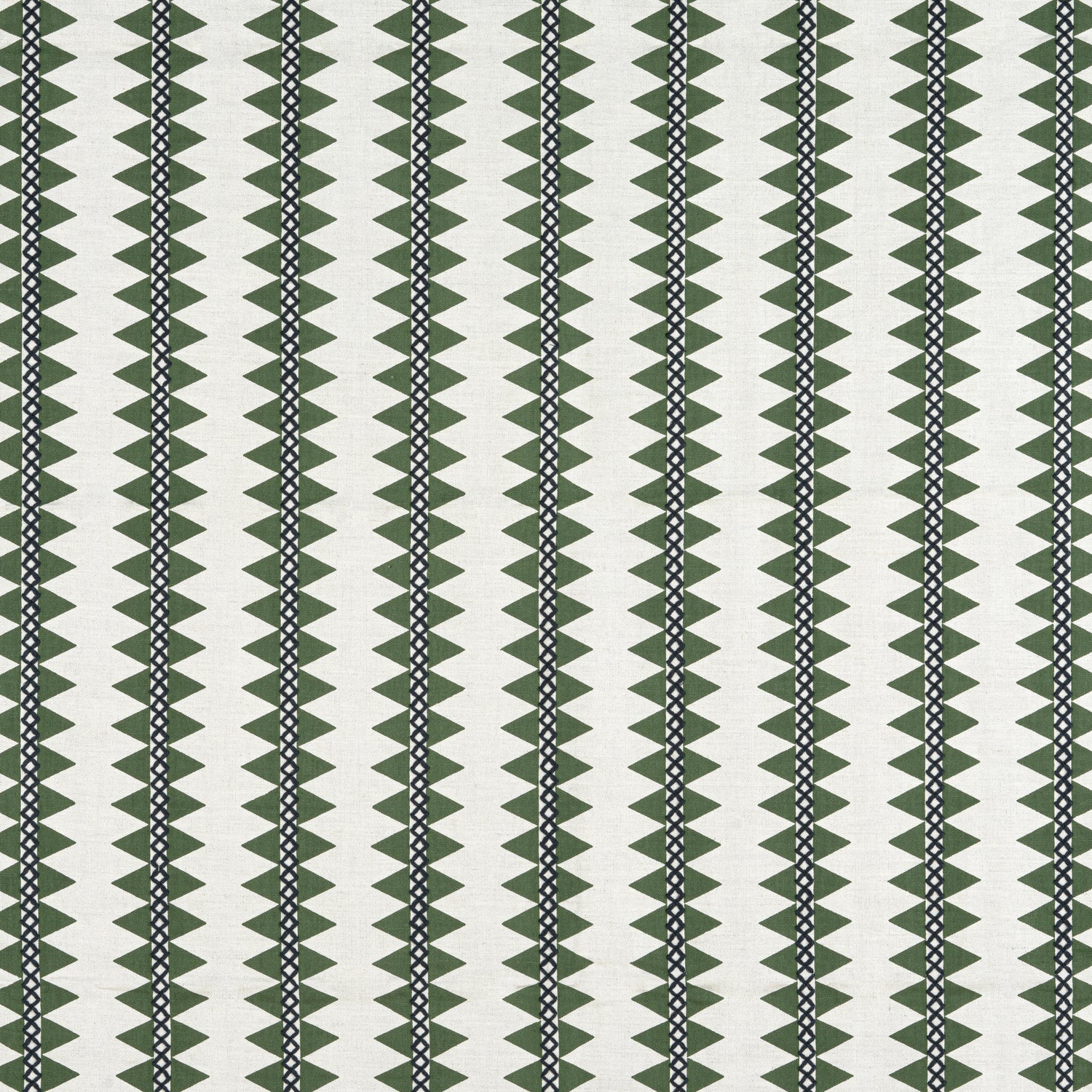 Reno Stripe Embroidery fabric in green color - pattern number W713242 - by Thibaut in the Mesa Fabrics collection