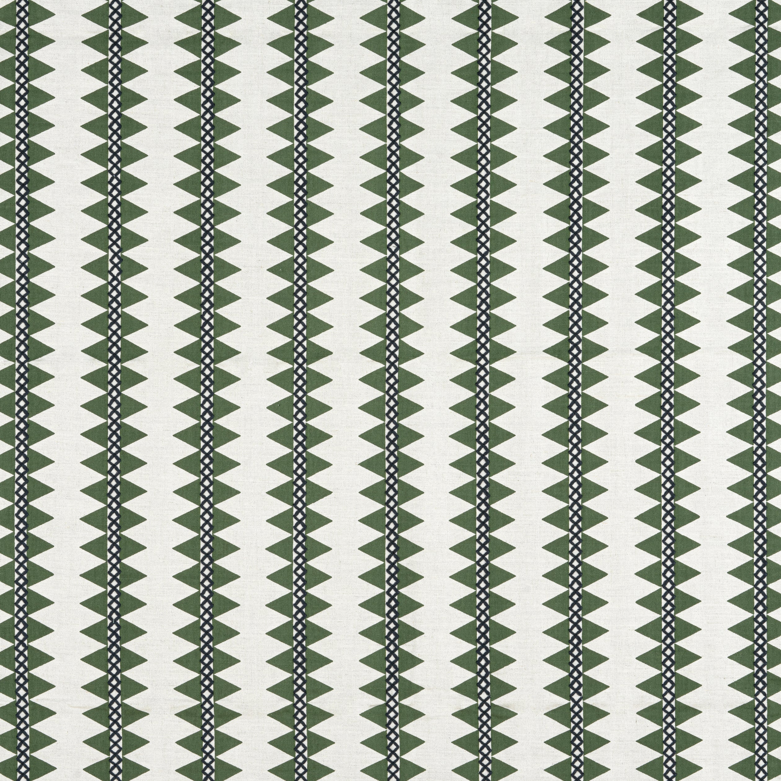 Reno Stripe Embroidery fabric in green color - pattern number W713242 - by Thibaut in the Mesa Fabrics collection