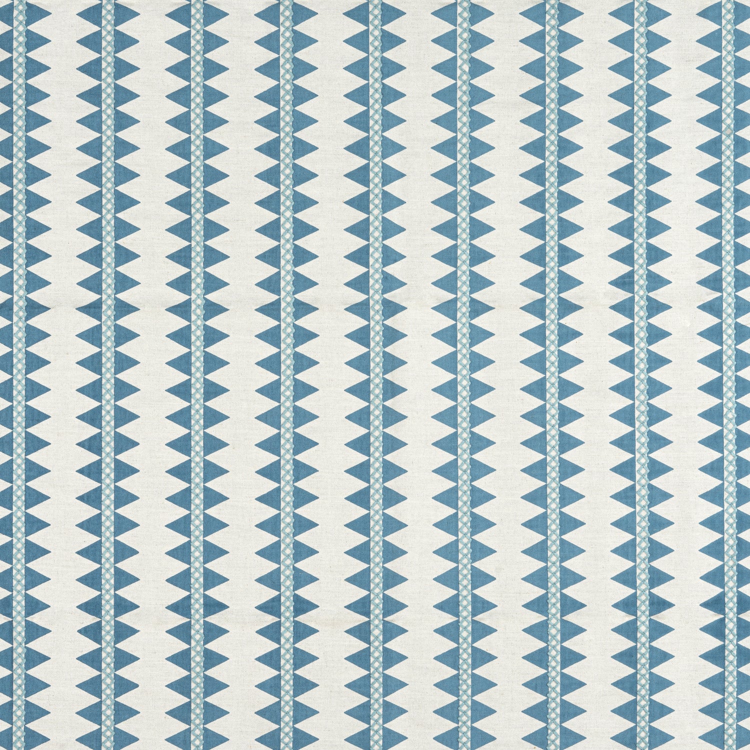 Reno Stripe Embroidery fabric in teal color - pattern number W713243 - by Thibaut in the Mesa Fabrics collection