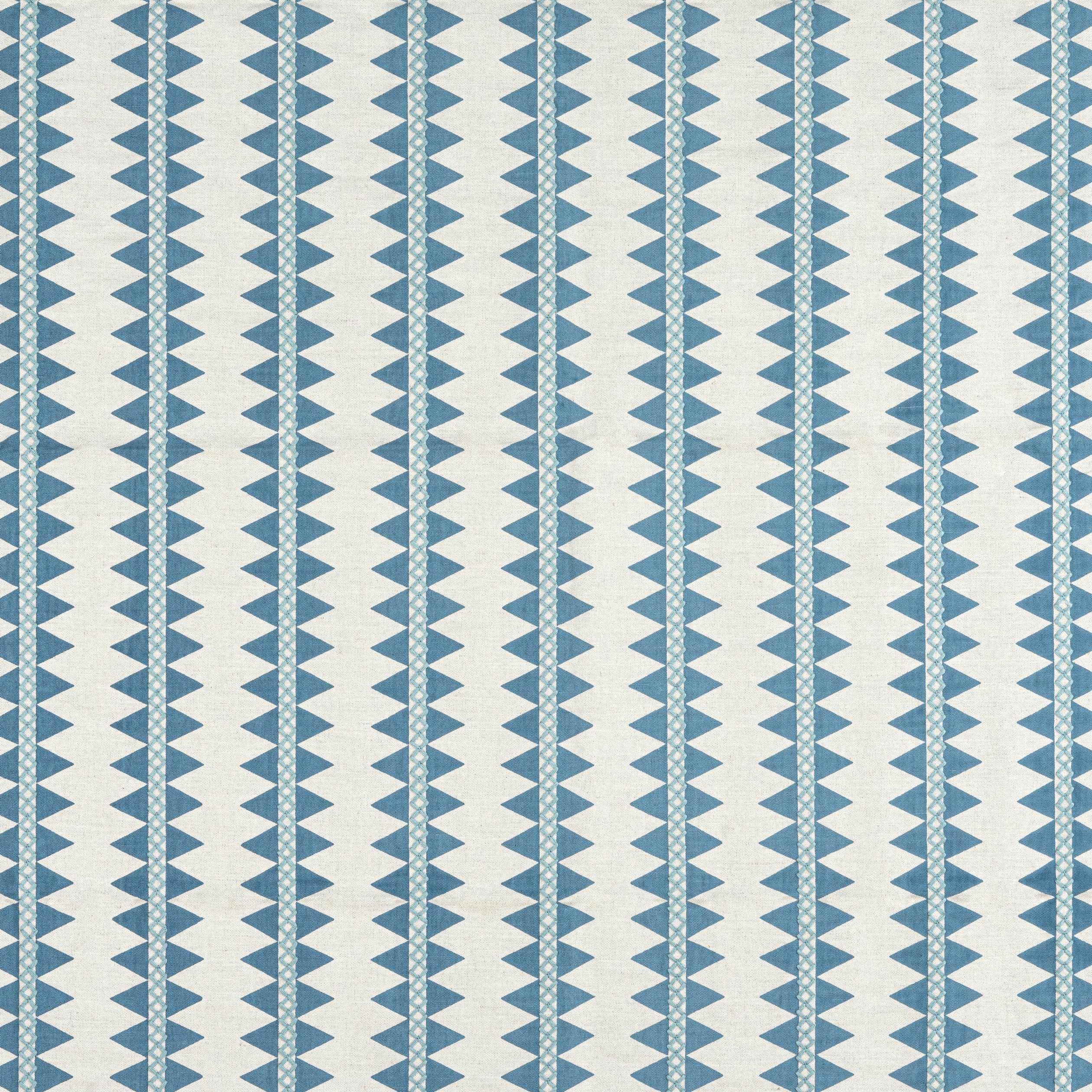 Reno Stripe Embroidery fabric in teal color - pattern number W713243 - by Thibaut in the Mesa Fabrics collection