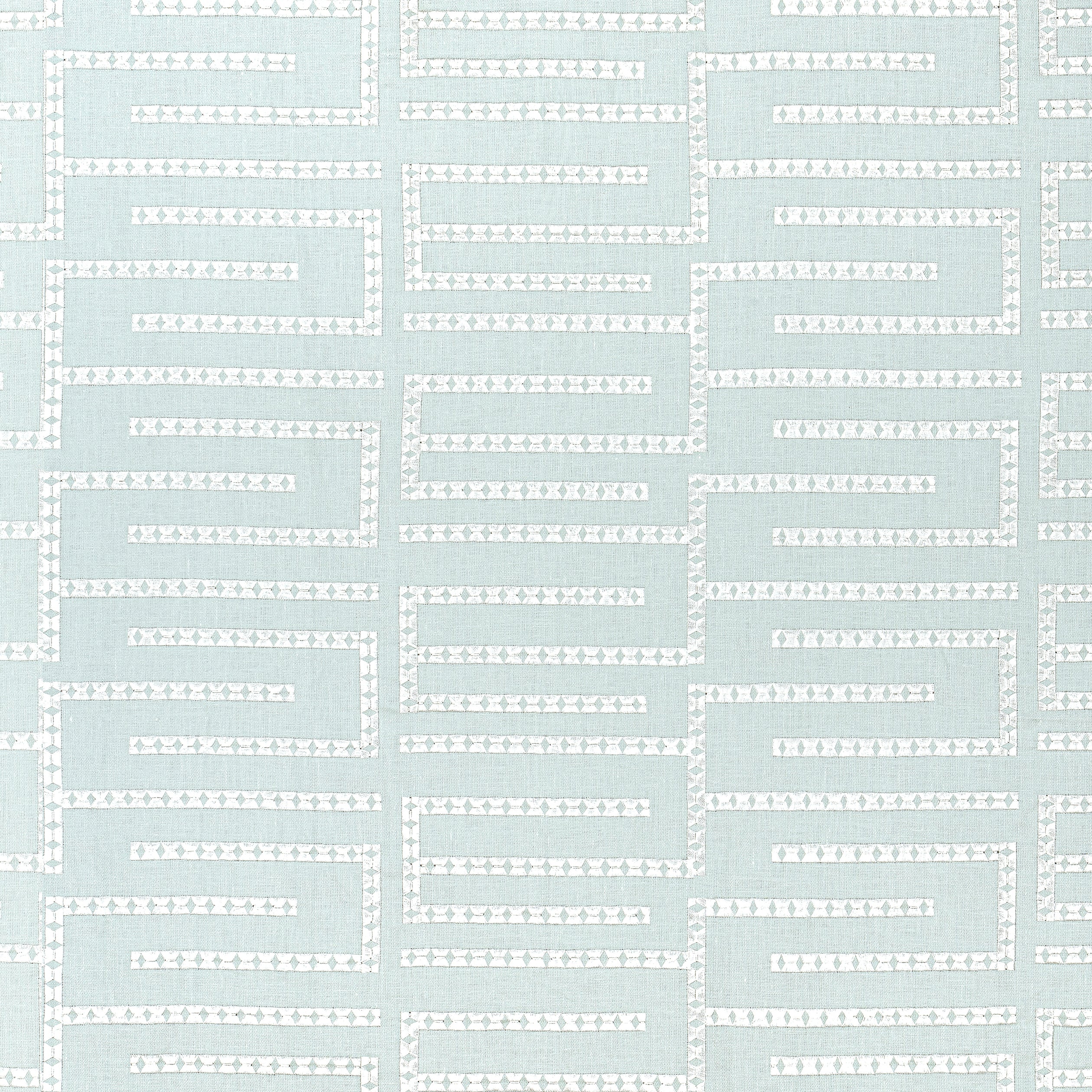 Architect Embroidery fabric in mist - pattern number W713629 - by Thibaut in the Grand Palace collection