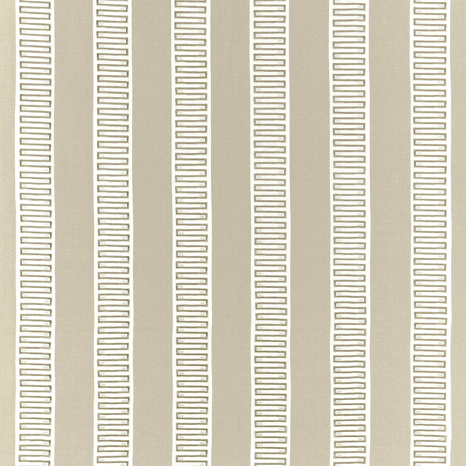 Raritan Line Embroidery fabric in Beige color - pattern number W714632 - by Thibaut in the Fairhaven collection