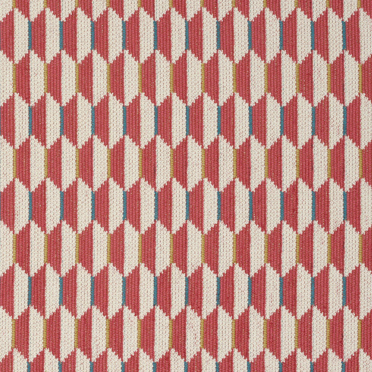 Optica fabric in persimmon color - pattern number W73350 - by Thibaut in the Nomad collection