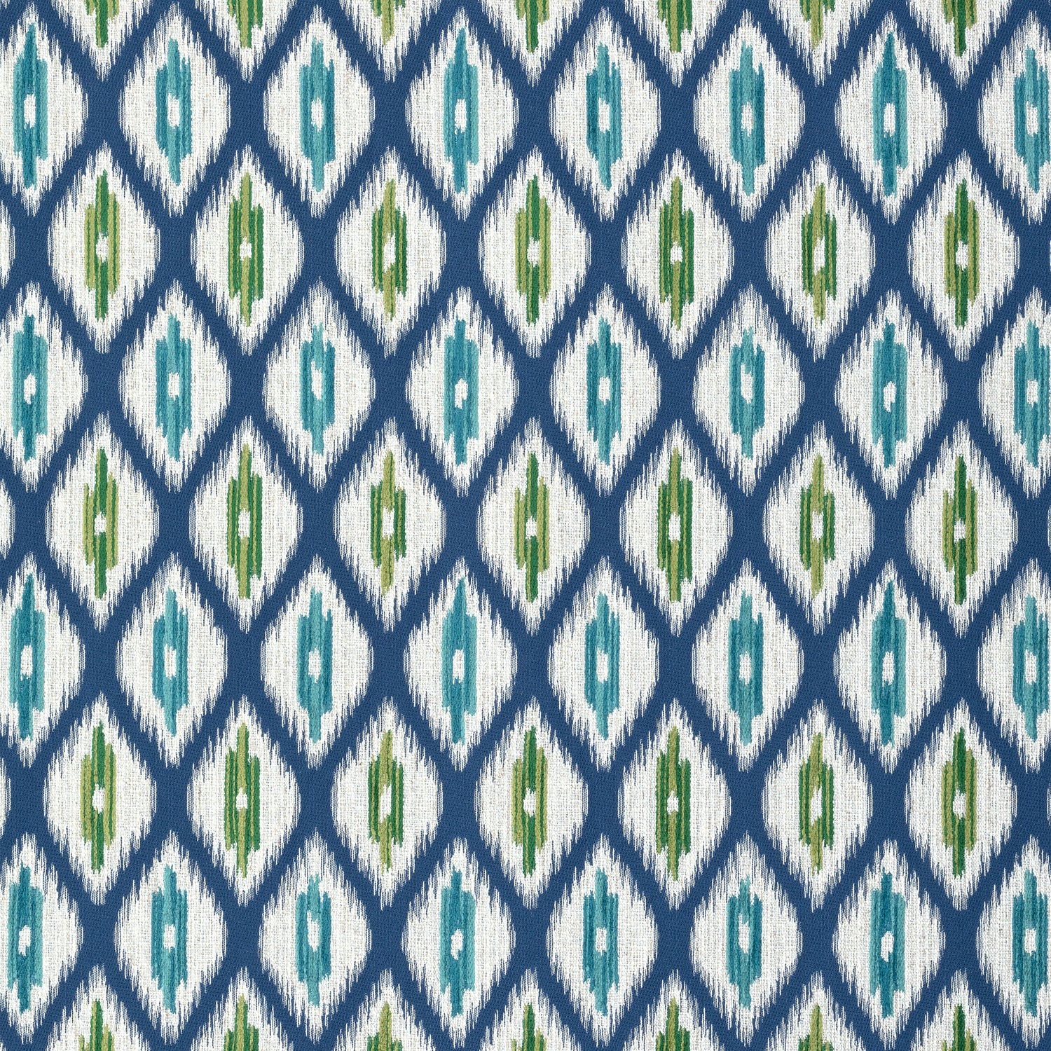 Rajah fabric in marine blue color - pattern number W73361 - by Thibaut in the Nomad collection