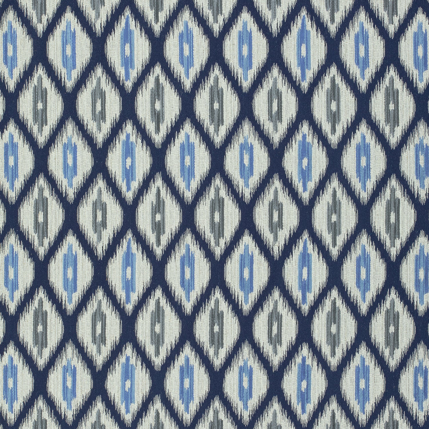 Rajah fabric in navy color - pattern number W73362 - by Thibaut in the Nomad collection