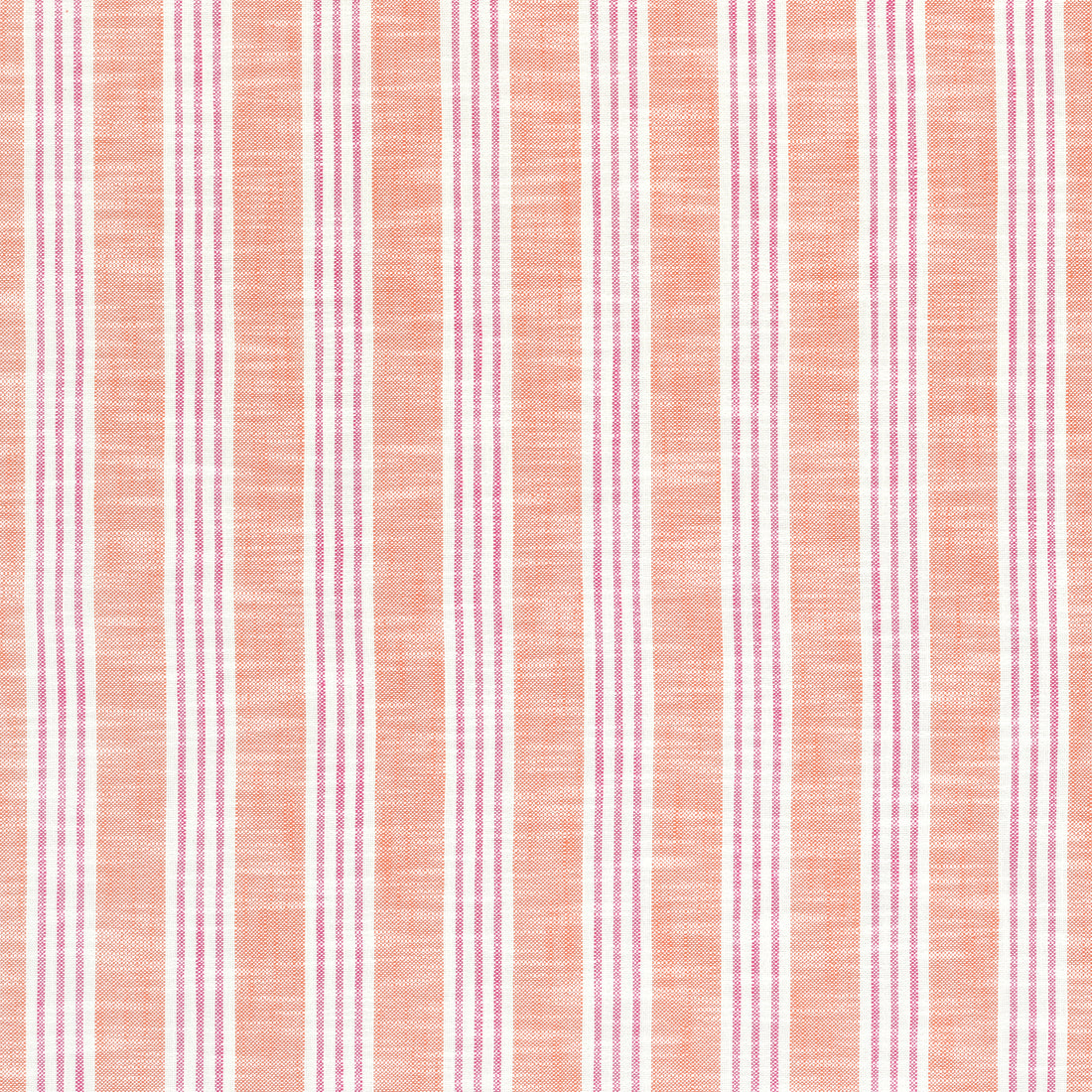 Southport Stripe fabric in coral and peony color - pattern number W73491 - by Thibaut in the Landmark collection