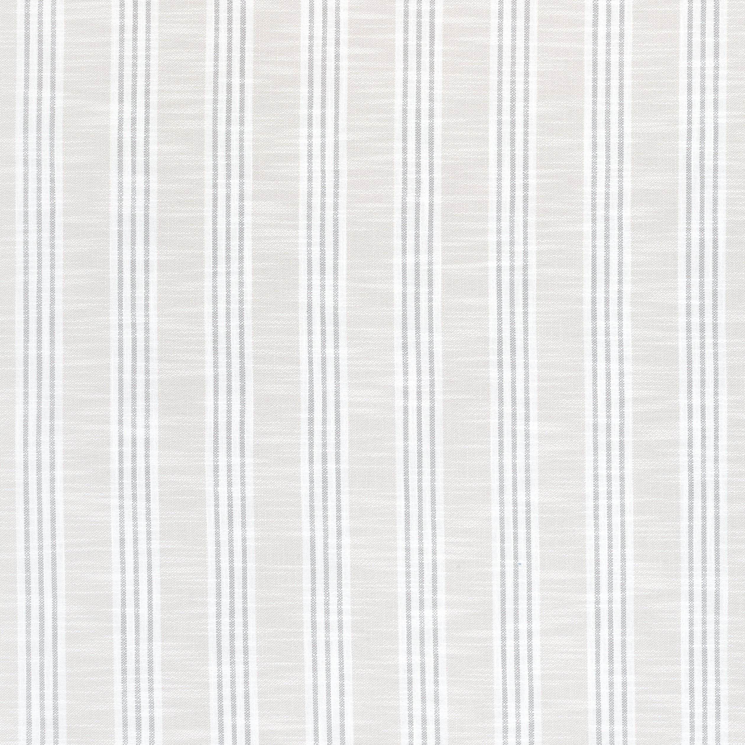 Southport Stripe fabric in flax and grey color - pattern number W73492 - by Thibaut in the Landmark collection