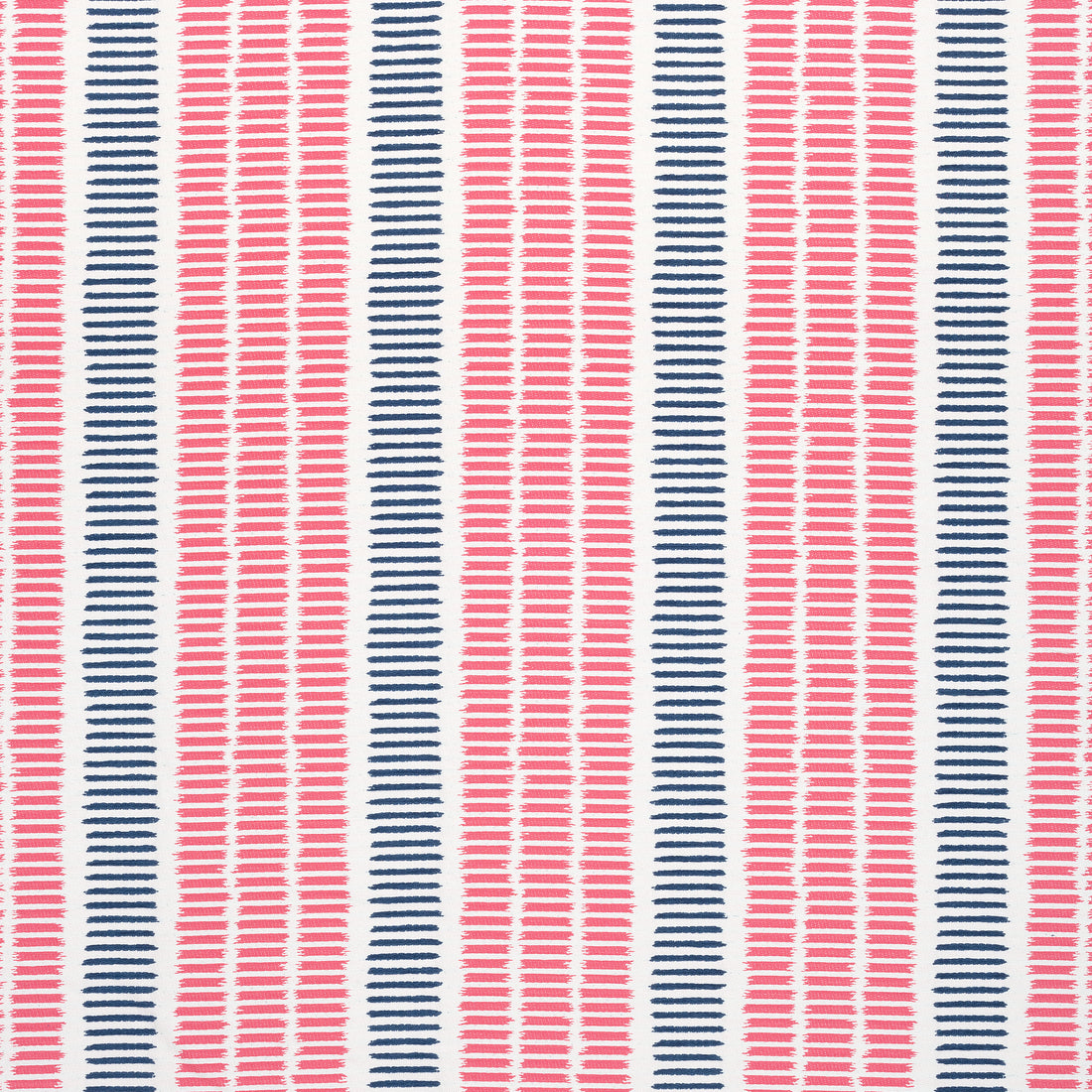 Topsail Stripe fabric in peony and marine color - pattern number W73513 - by Thibaut in the Landmark collection