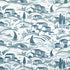 Landmark fabric in cadet and grey color - pattern number W73522 - by Thibaut in the Landmark collection
