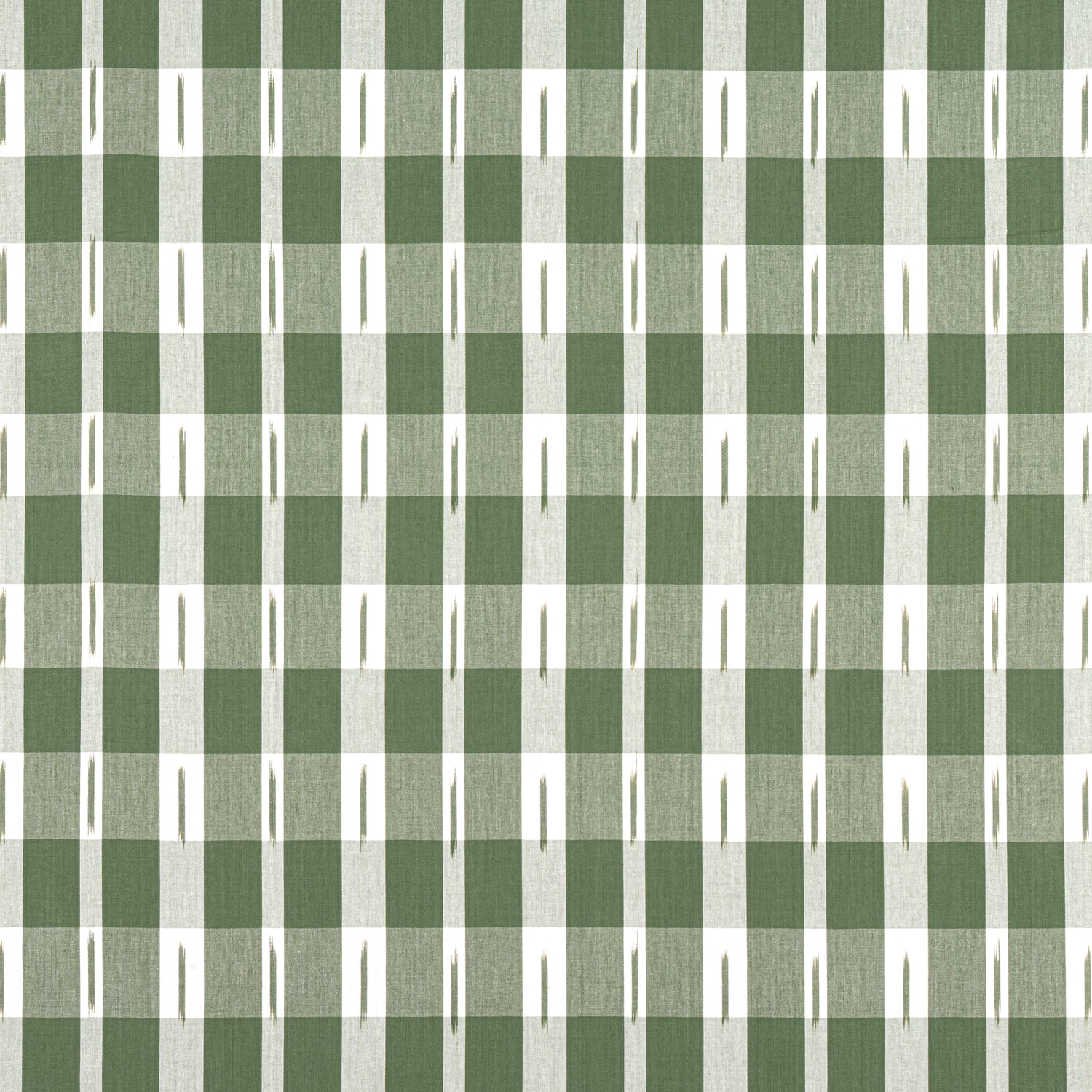 Ellastone Check fabric in green color - pattern number W736437 - by Thibaut in the Indienne collection