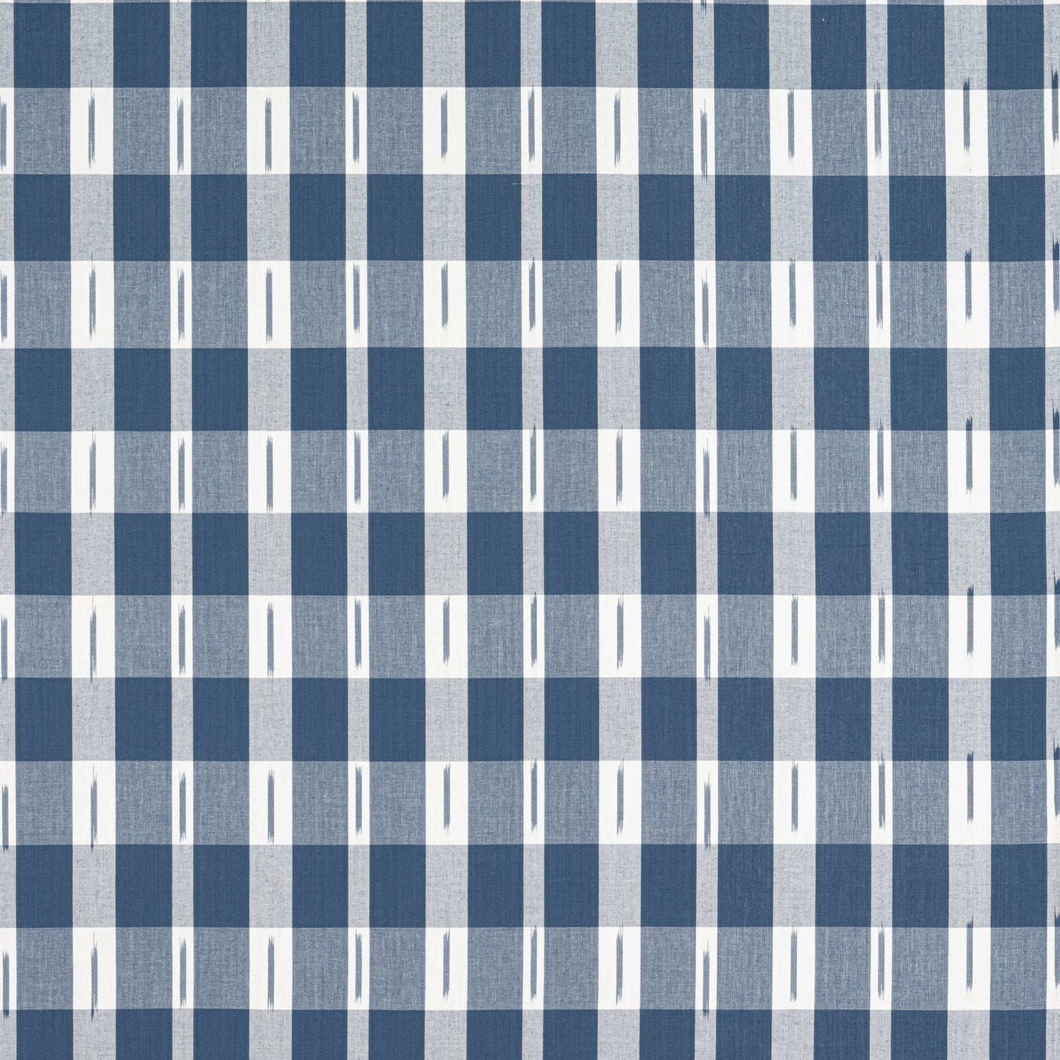 Ellastone Check fabric in navy color - pattern number W736439 - by Thibaut in the Indienne collection