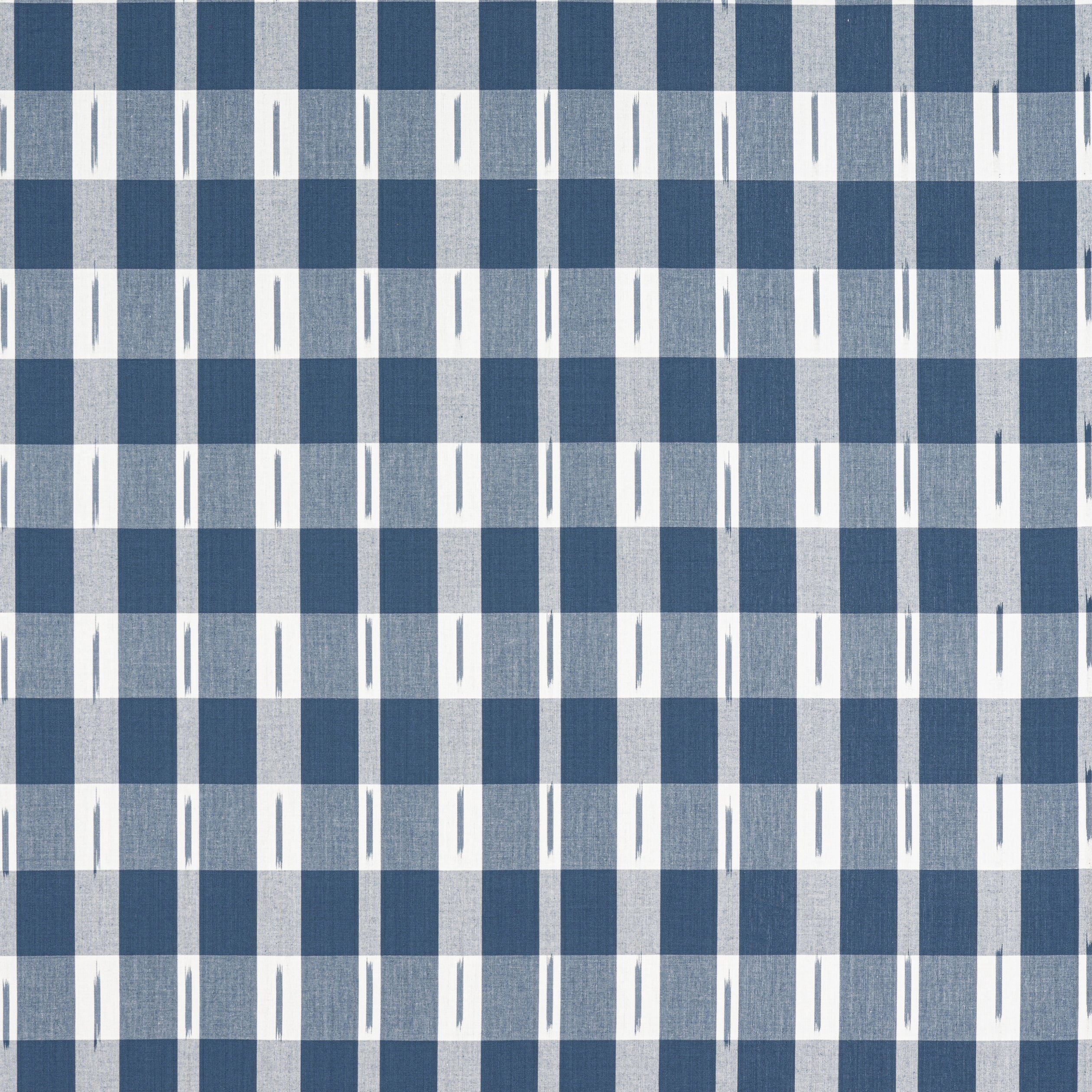 Ellastone Check fabric in navy color - pattern number W736439 - by Thibaut in the Indienne collection