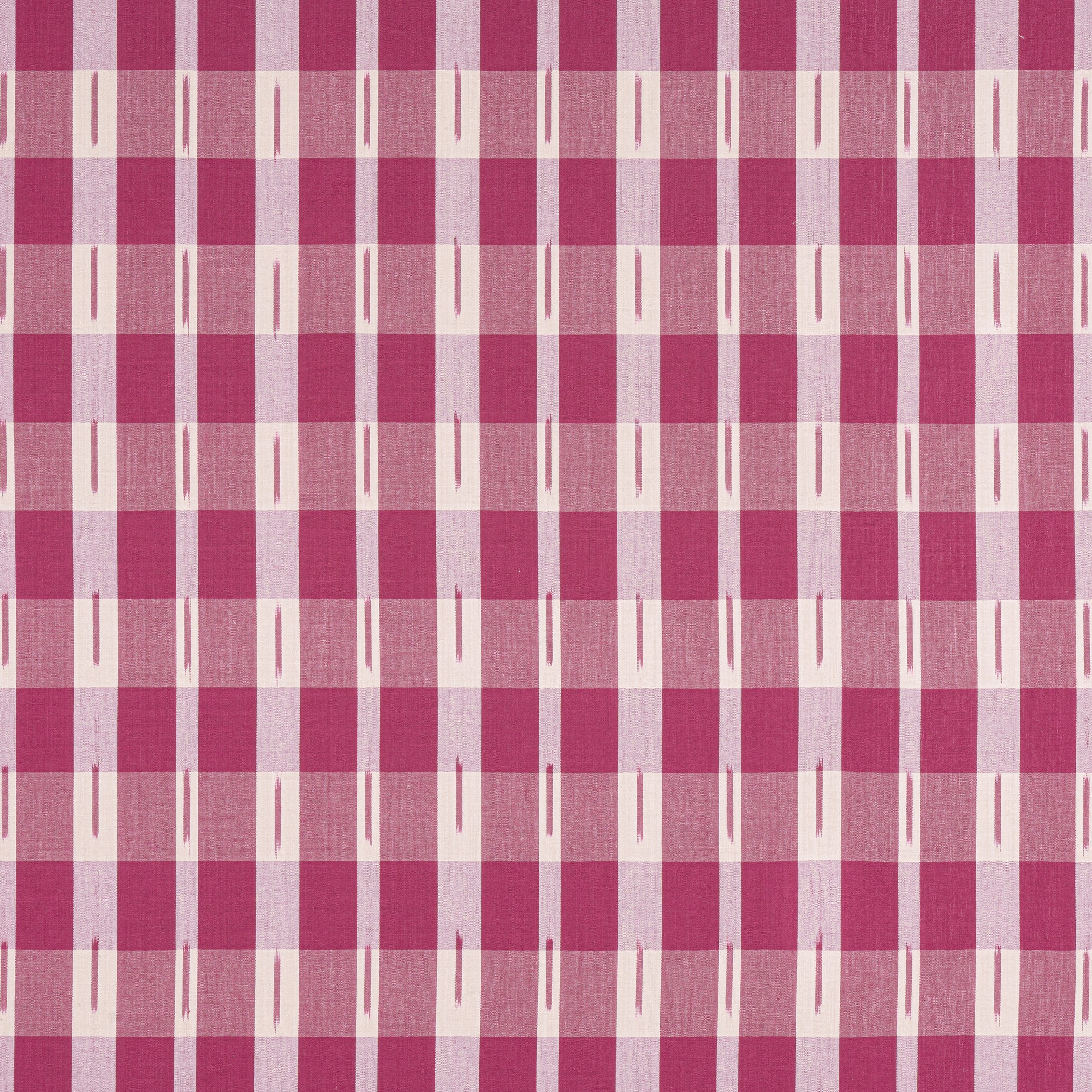 Ellastone Check fabric in raspberry color - pattern number W736440 - by Thibaut in the Indienne collection