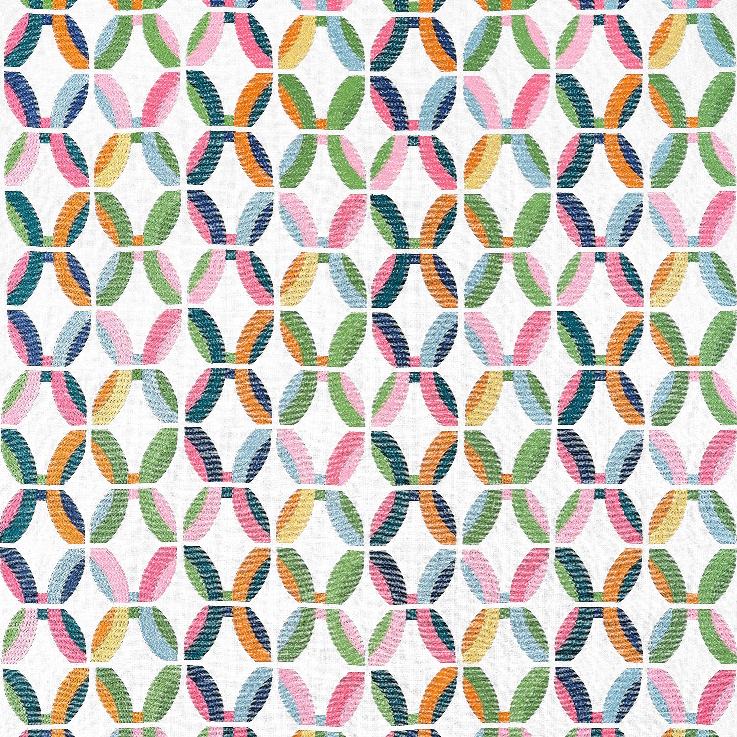 Passageway Embroidery fabric in brights color - pattern number W745003 - by Thibaut in the Wanderlust collection