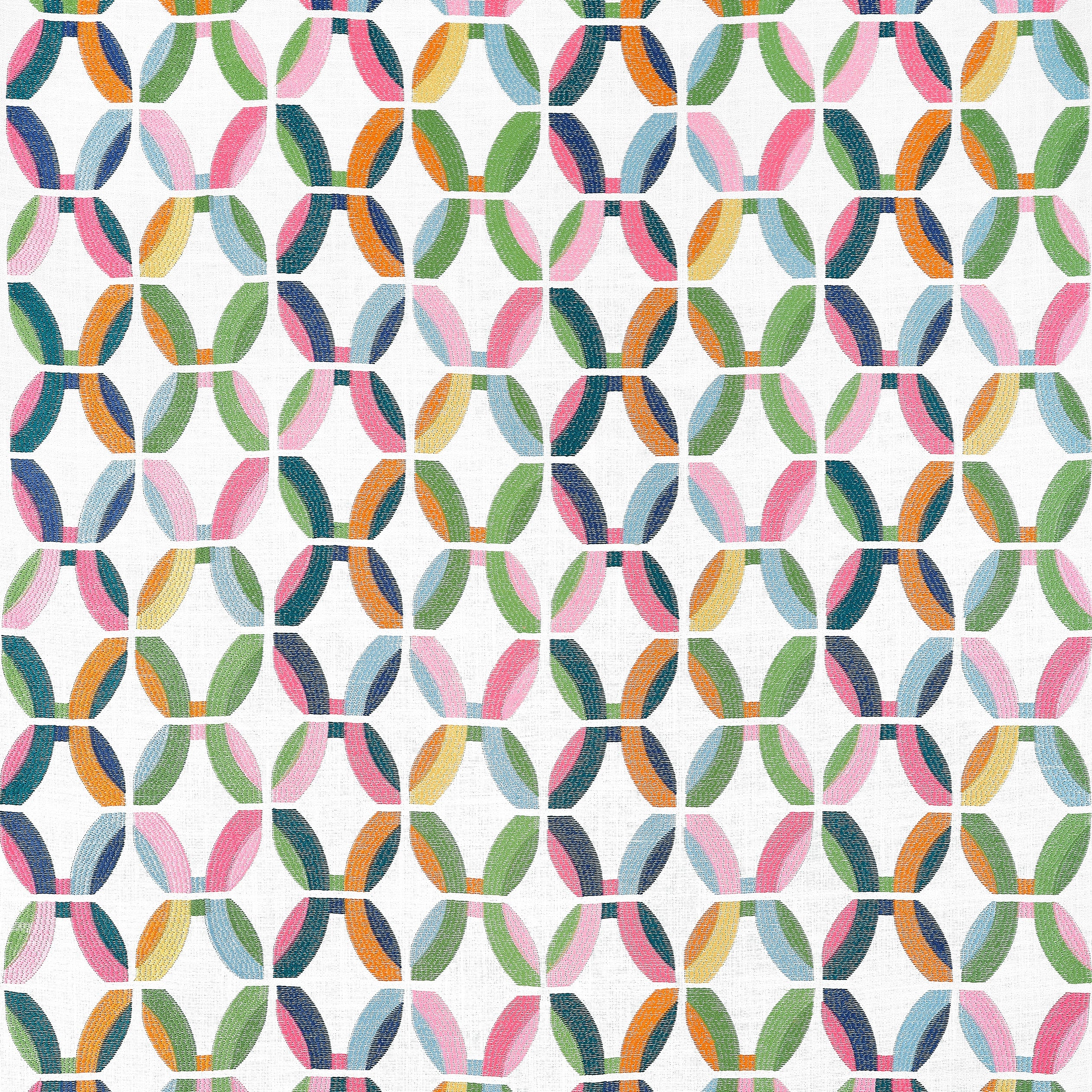 Passageway Embroidery fabric in brights color - pattern number W745003 - by Thibaut in the Wanderlust collection