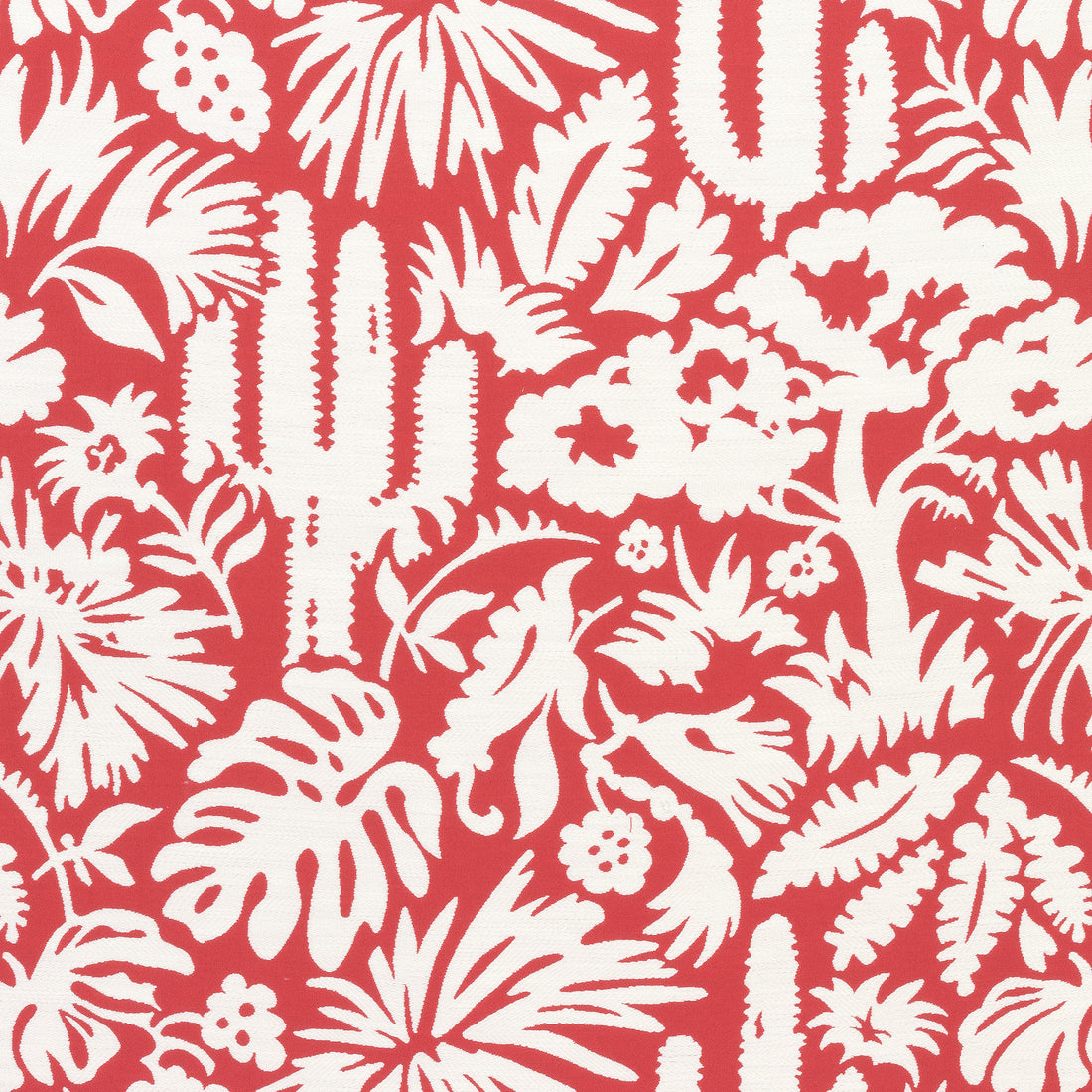 Botanica fabric in flame color - pattern number W74618 - by Thibaut in the Festival collection