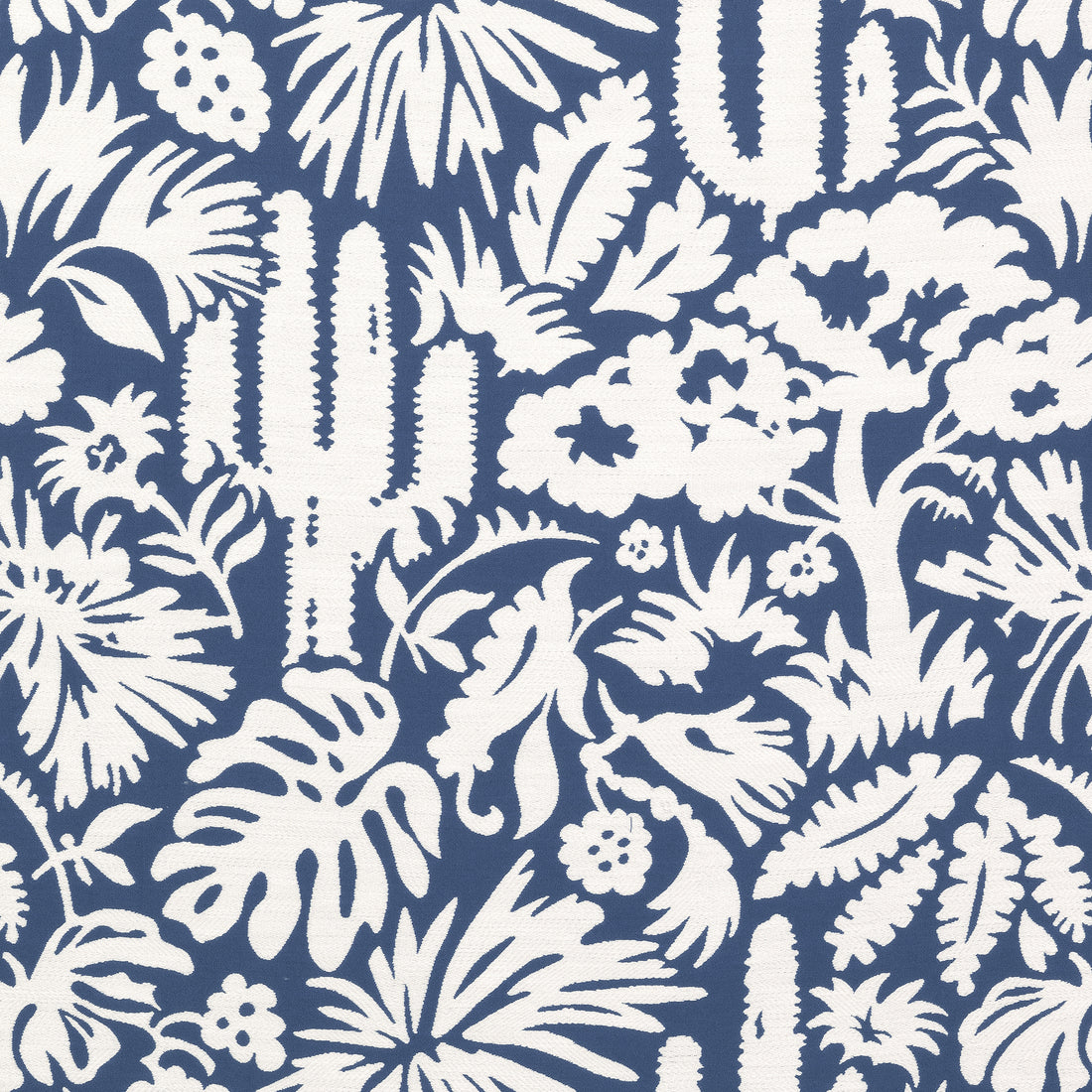 Botanica fabric in navy color - pattern number W74622 - by Thibaut in the Festival collection