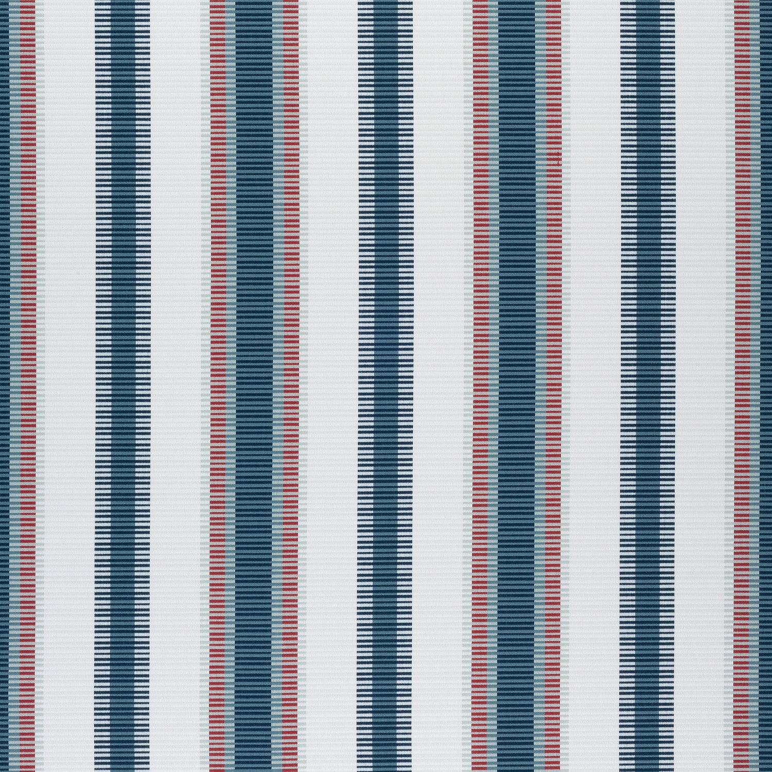 Samba Stripe fabric in teal and cranberry color - pattern number W74665 - by Thibaut in the Festival collection