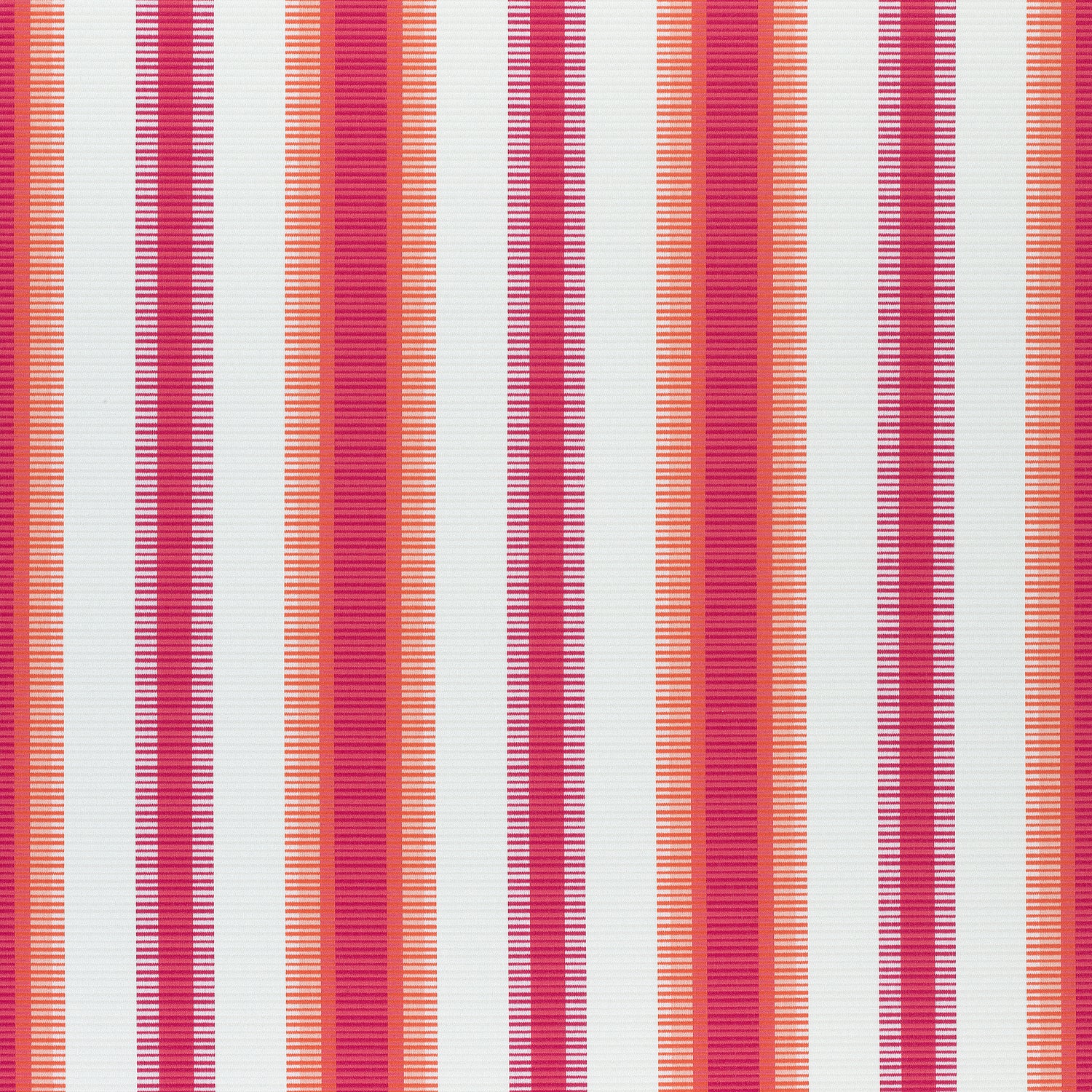 Samba Stripe fabric in magenta and coral color - pattern number W74666 - by Thibaut in the Festival collection