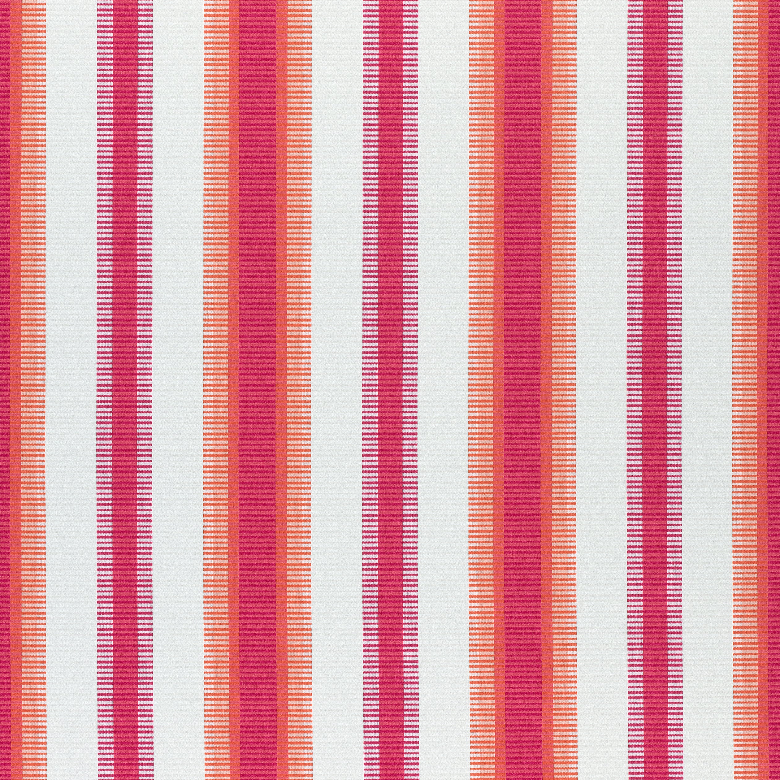 Samba Stripe fabric in magenta and coral color - pattern number W74666 - by Thibaut in the Festival collection