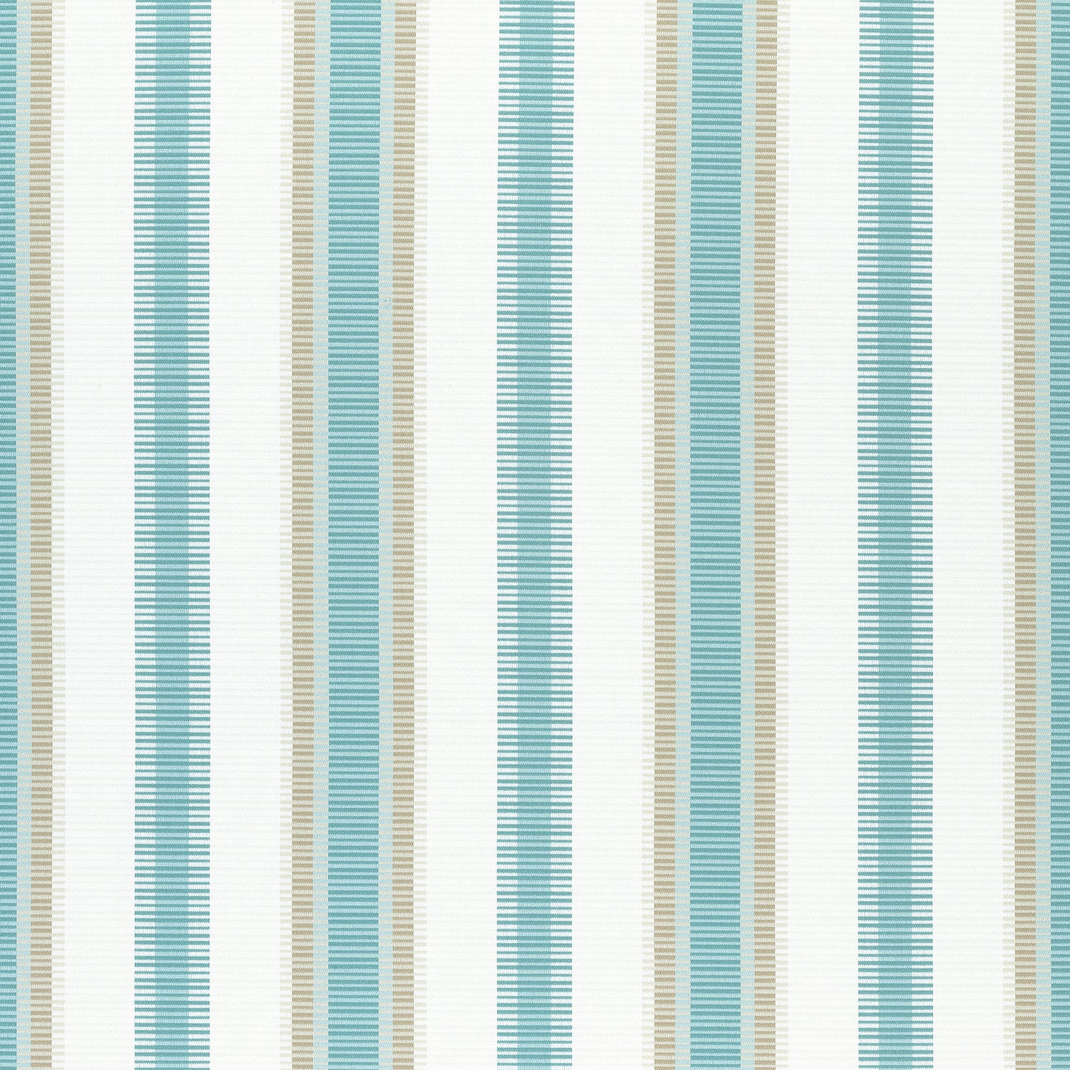 Samba Stripe fabric in pool and sand color - pattern number W74673 - by Thibaut in the Festival collection