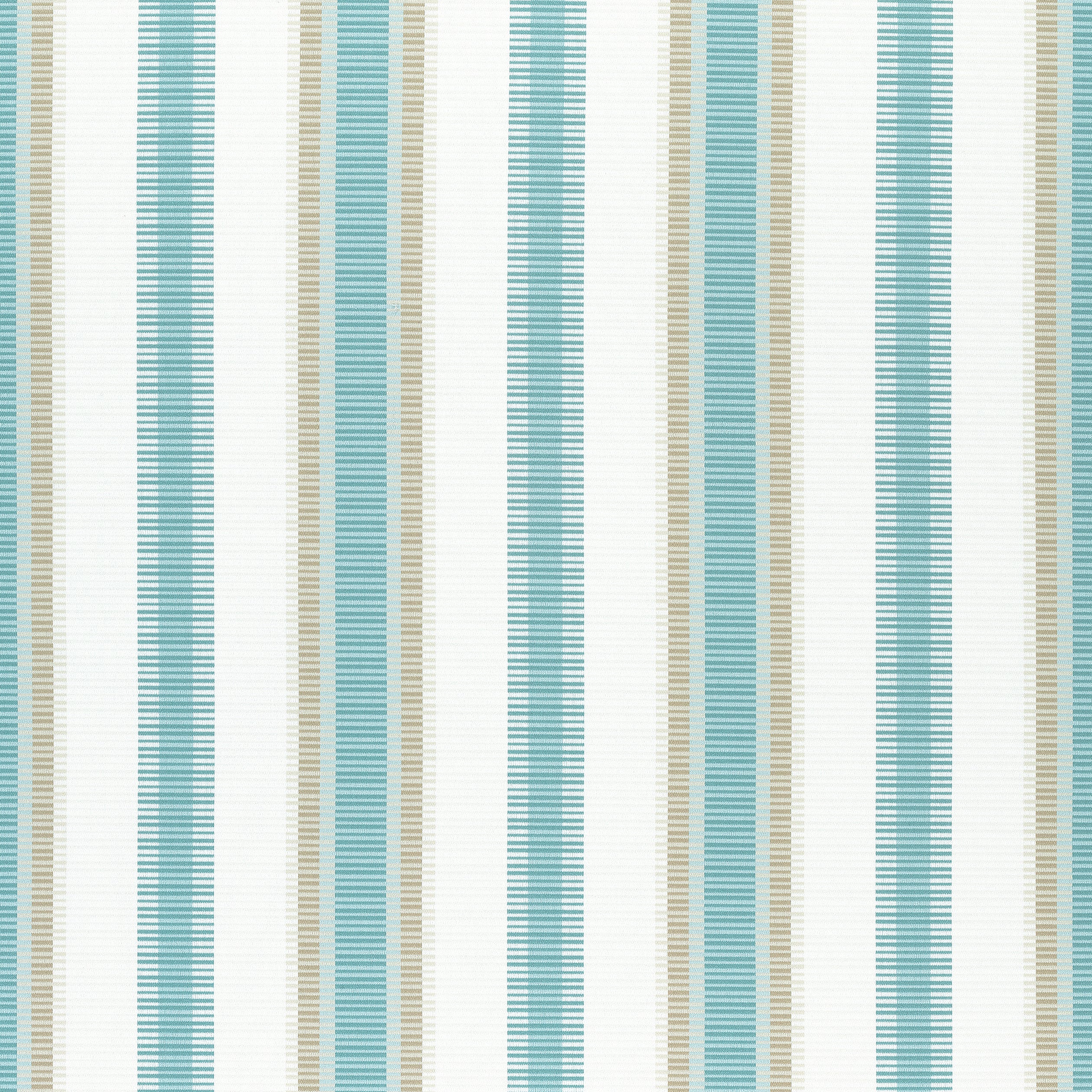 Samba Stripe fabric in pool and sand color - pattern number W74673 - by Thibaut in the Festival collection