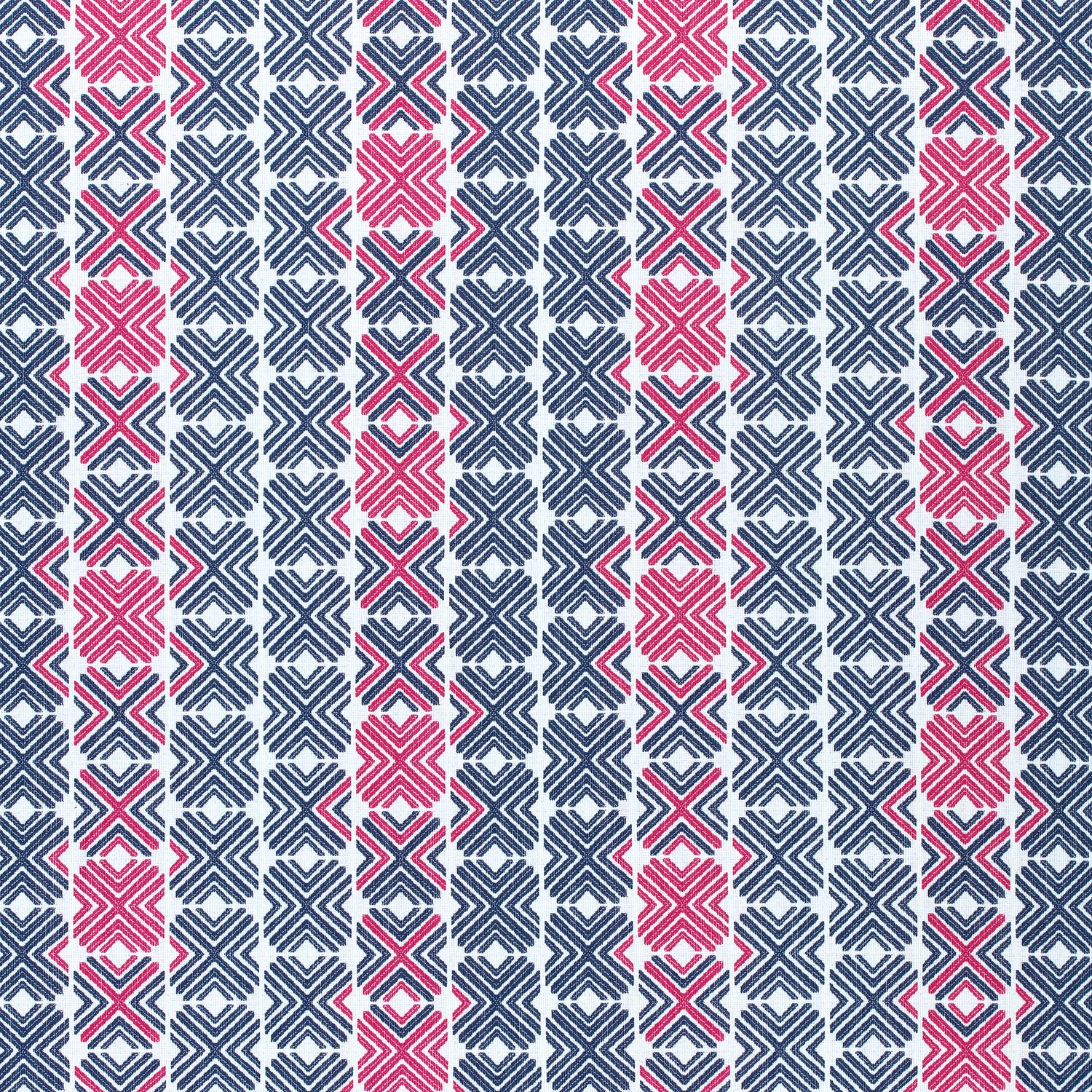 Jinx fabric in navy and magenta color - pattern number W74680 - by Thibaut in the Festival collection