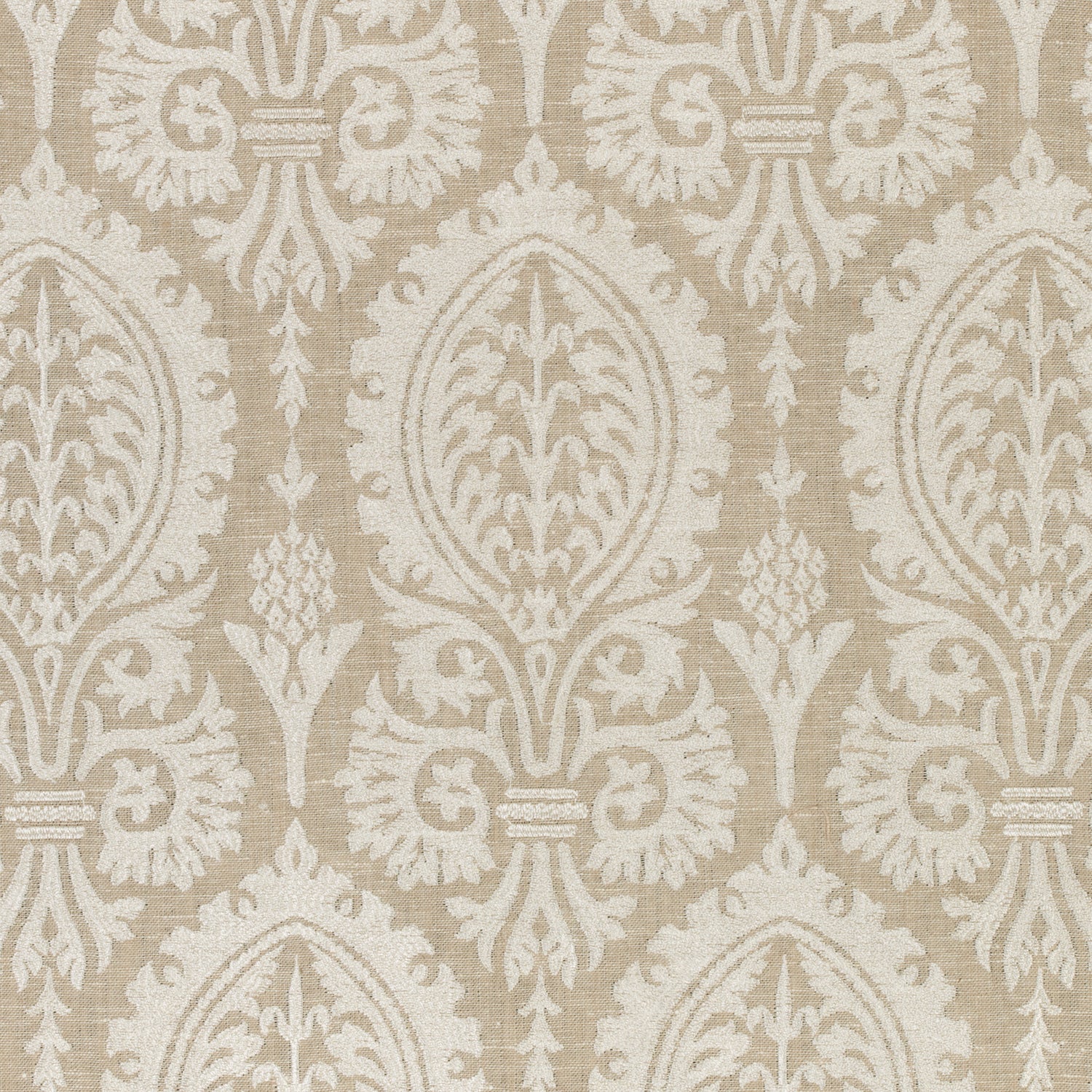 Sir Thomas Embroidery fabric in flax color - pattern number W772569 - by Thibaut in the Chestnut Hill collection