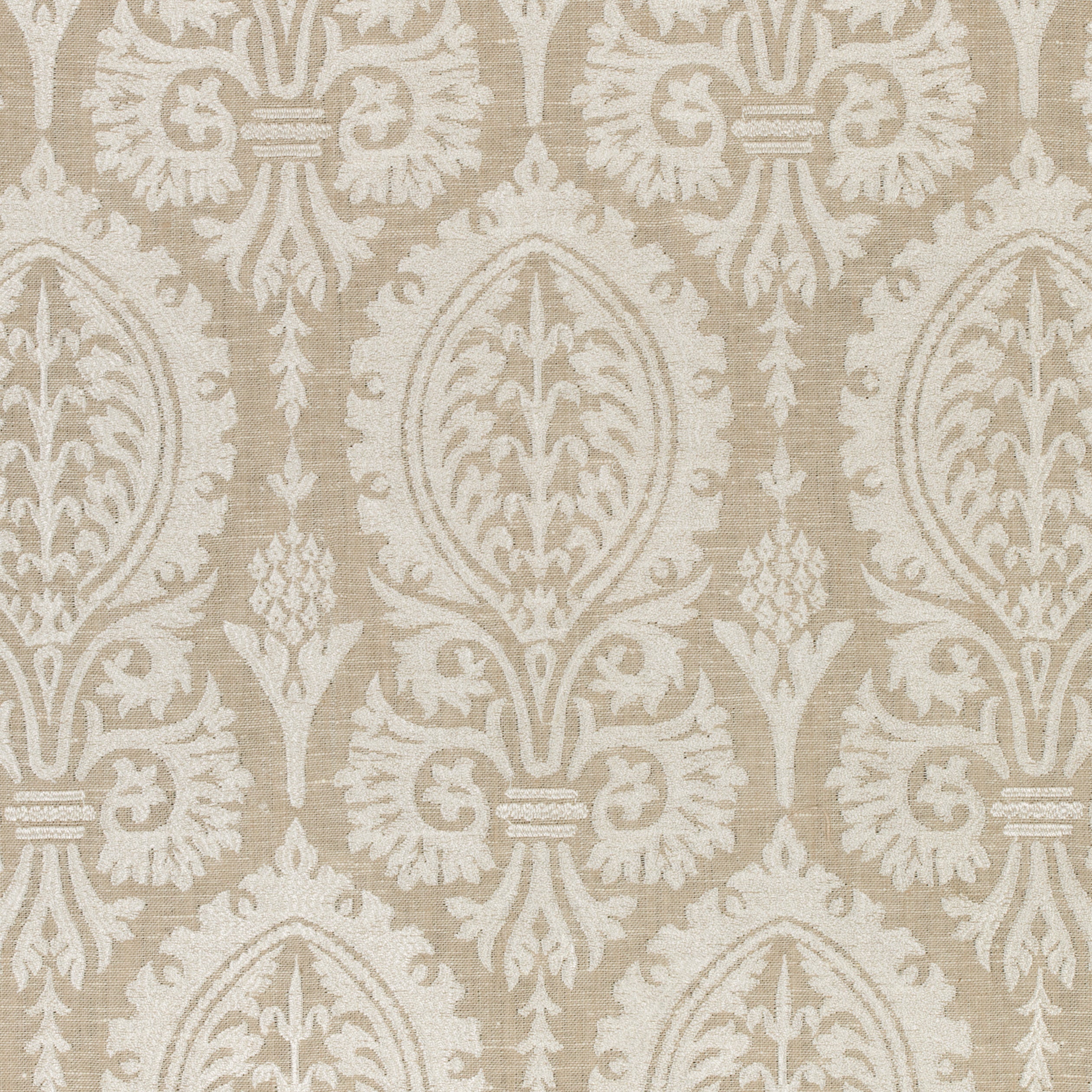 Sir Thomas Embroidery fabric in flax color - pattern number W772569 - by Thibaut in the Chestnut Hill collection