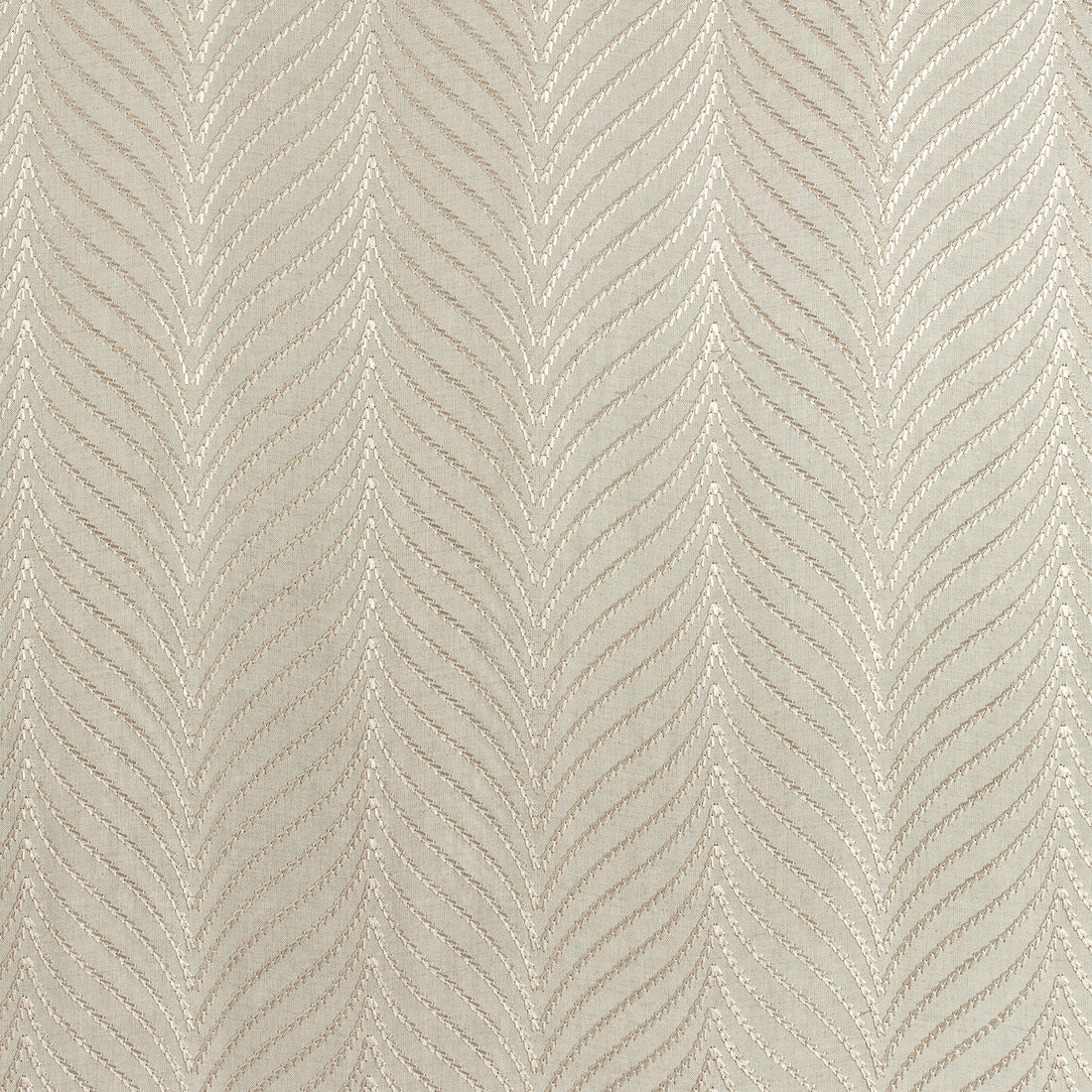 Clayton Herringbone Embroidery fabric in natural color - pattern number W775443 - by Thibaut in the Dynasty collection