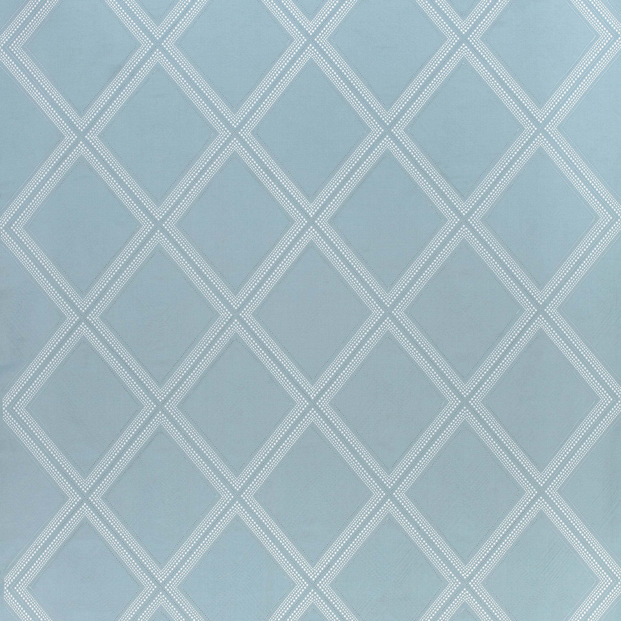 Diamond Head Embroidery fabric in aqua color - pattern number W785014 - by Thibaut in the Greenwood collection