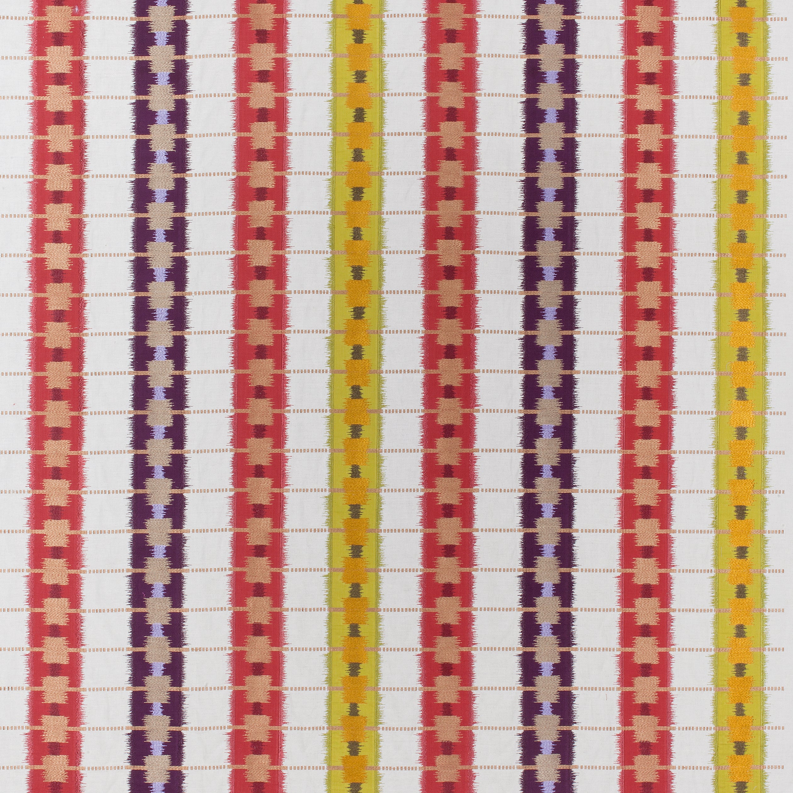 Sri Lanka Embroidery fabric in red color - pattern number W788710 - by Thibaut in the Trade Routes collection