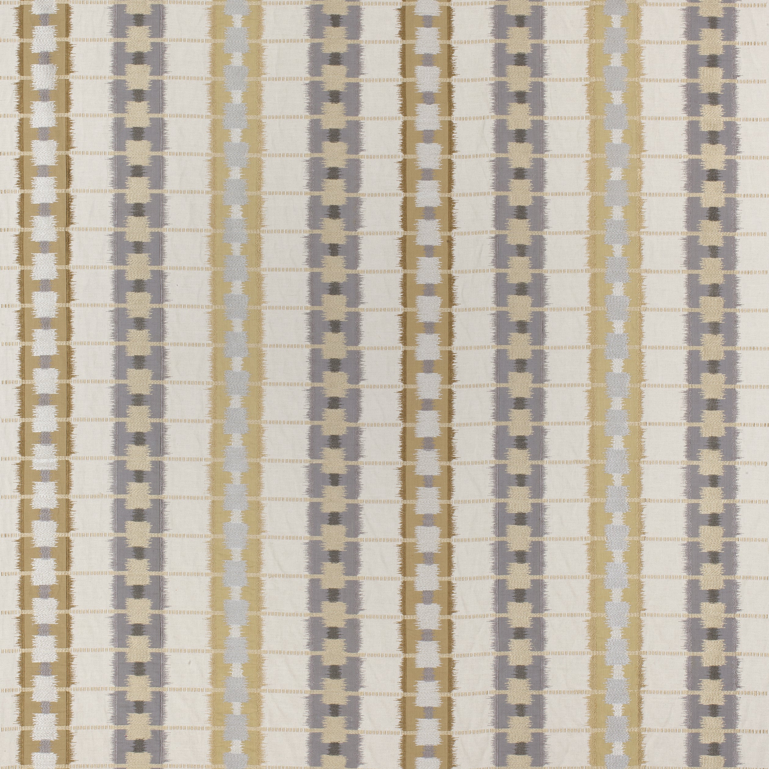 Sri Lanka Embroidery fabric in grey color - pattern number W788712 - by Thibaut in the Trade Routes collection