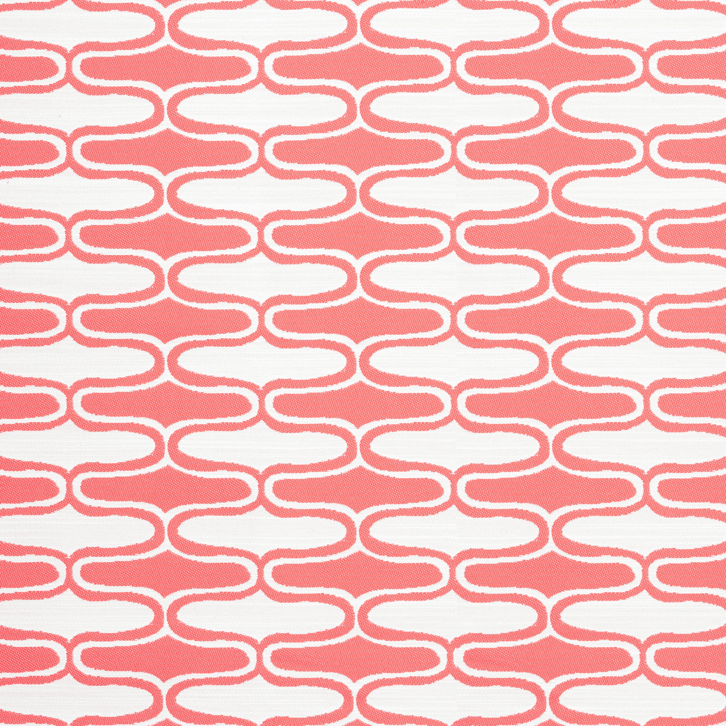 Saraband fabric in coral color - pattern number W8532 - by Thibaut in the Villa collection