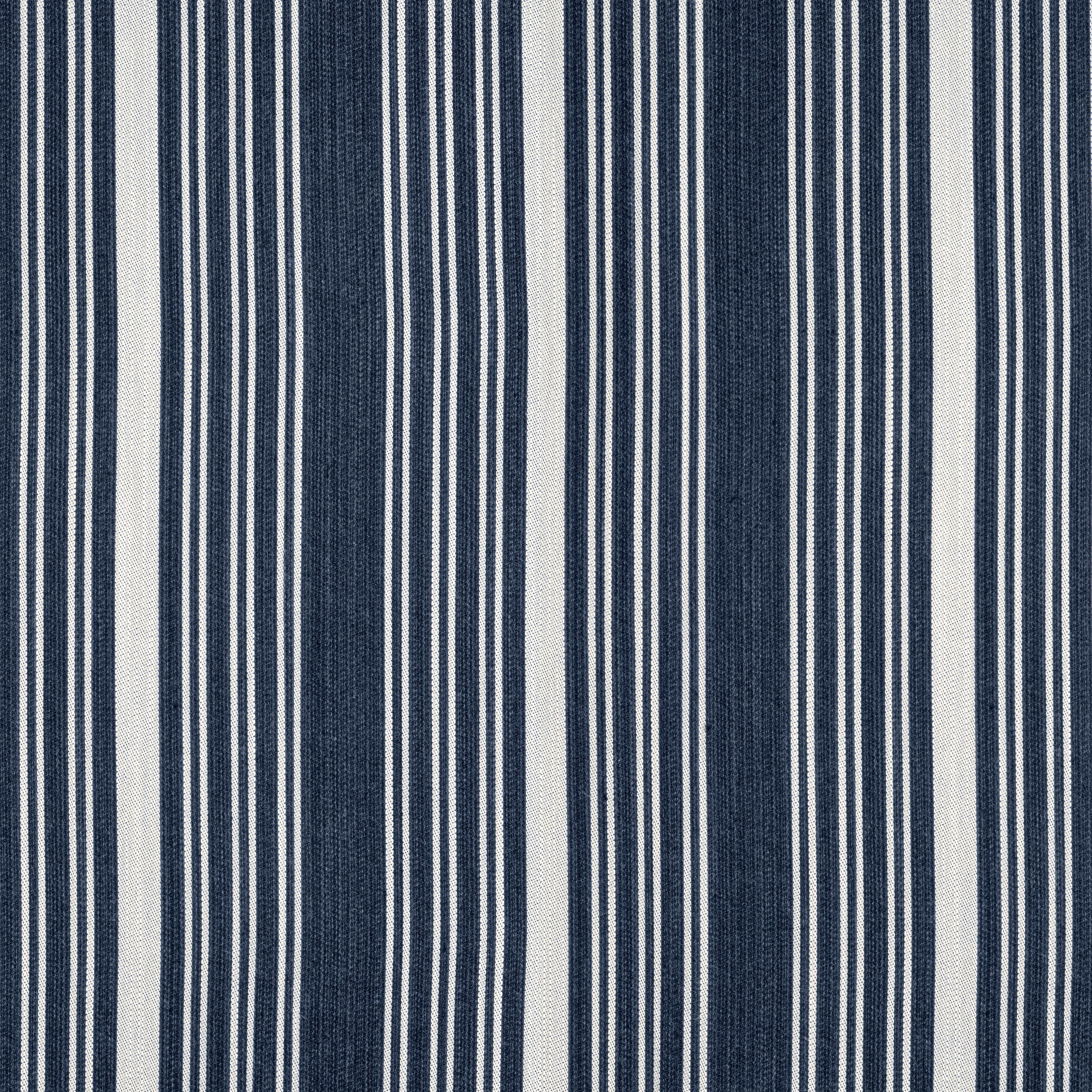 Kaia Stripe fabric in navy color - pattern number W8538 - by Thibaut in the Villa collection