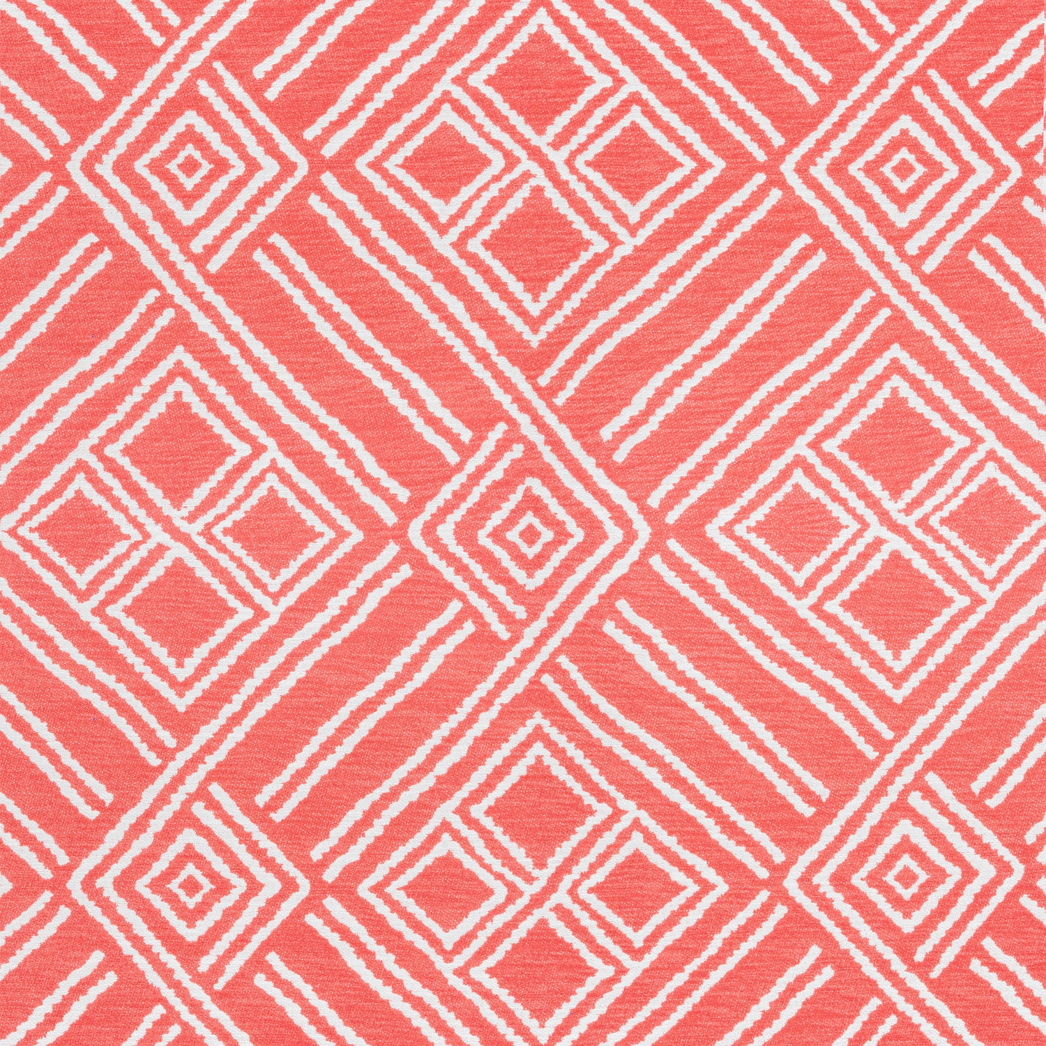Terraza fabric in coral color - pattern number W8604 - by Thibaut in the Villa collection