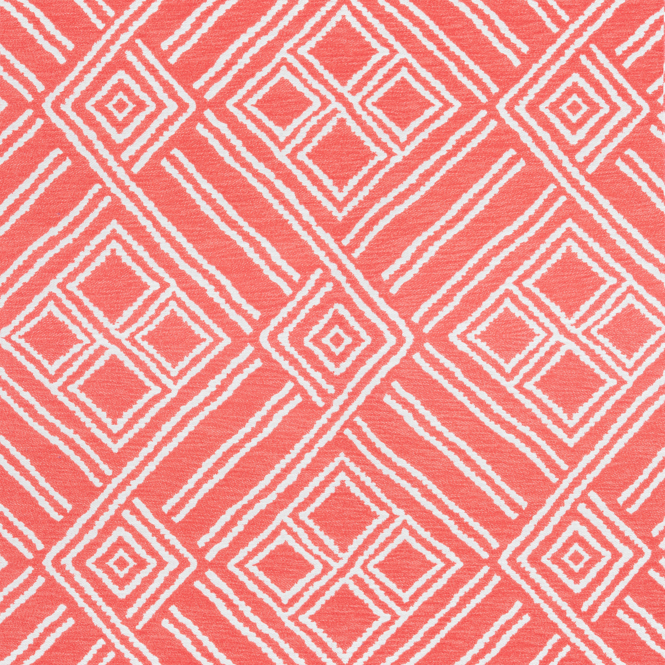 Terraza fabric in coral color - pattern number W8604 - by Thibaut in the Villa collection