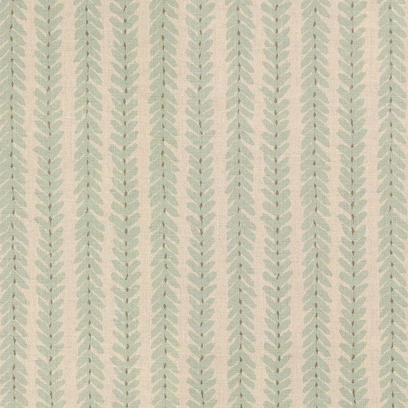 Woodperry fabric in aqua color - pattern number WOOD003 - by Schumacher in the Veere Grenney collection