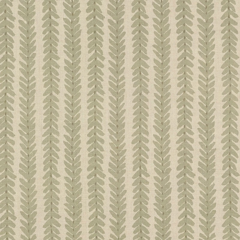 Woodperry fabric in sage color - pattern number WOOD006 - by Schumacher in the Veere Grenney collection