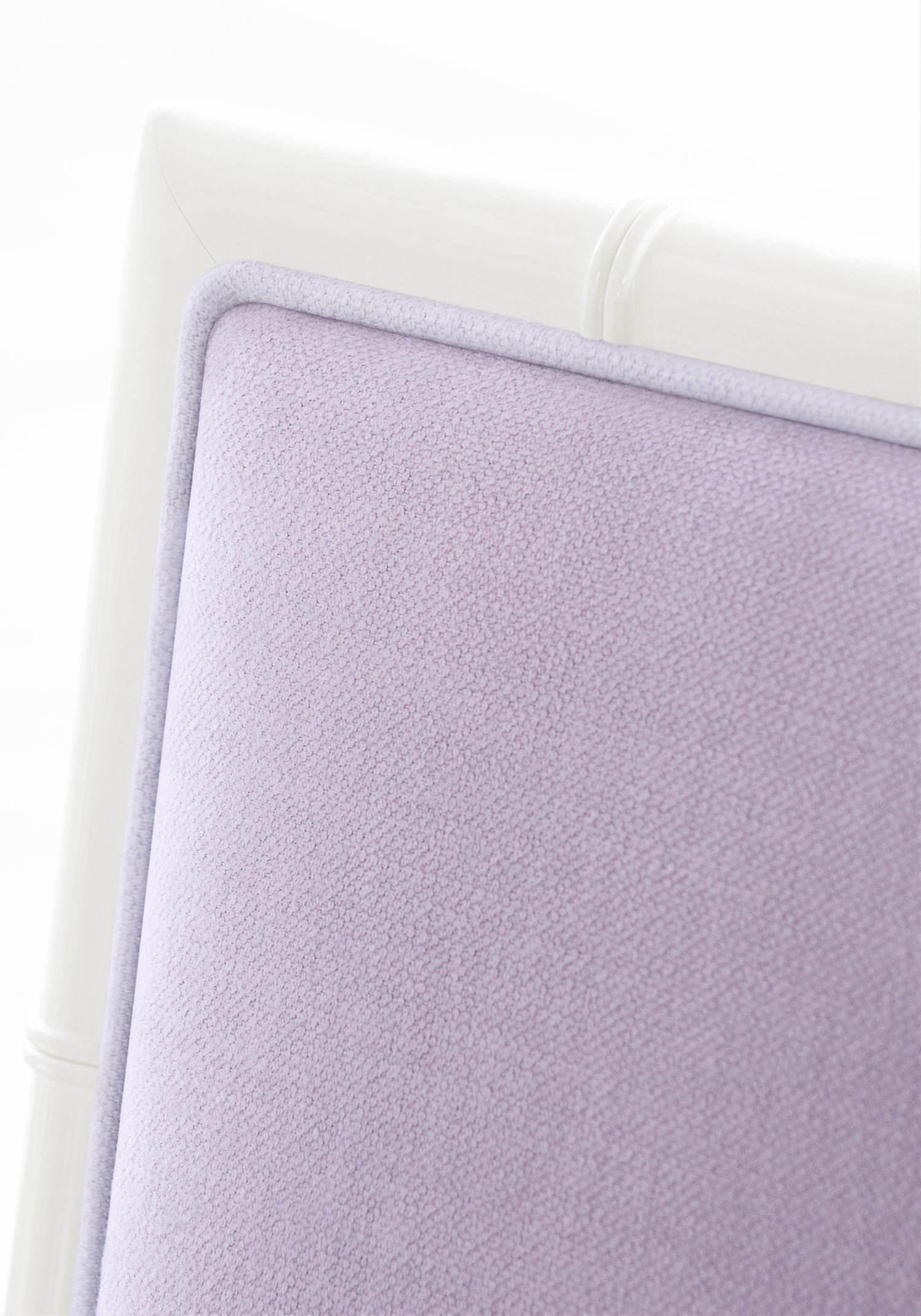 Detailed view of Darien Dining Chair in Prisma woven fabric in lilac color - pattern number W70135 by Thibaut in the Woven Resource Vol 12 Prisma collection