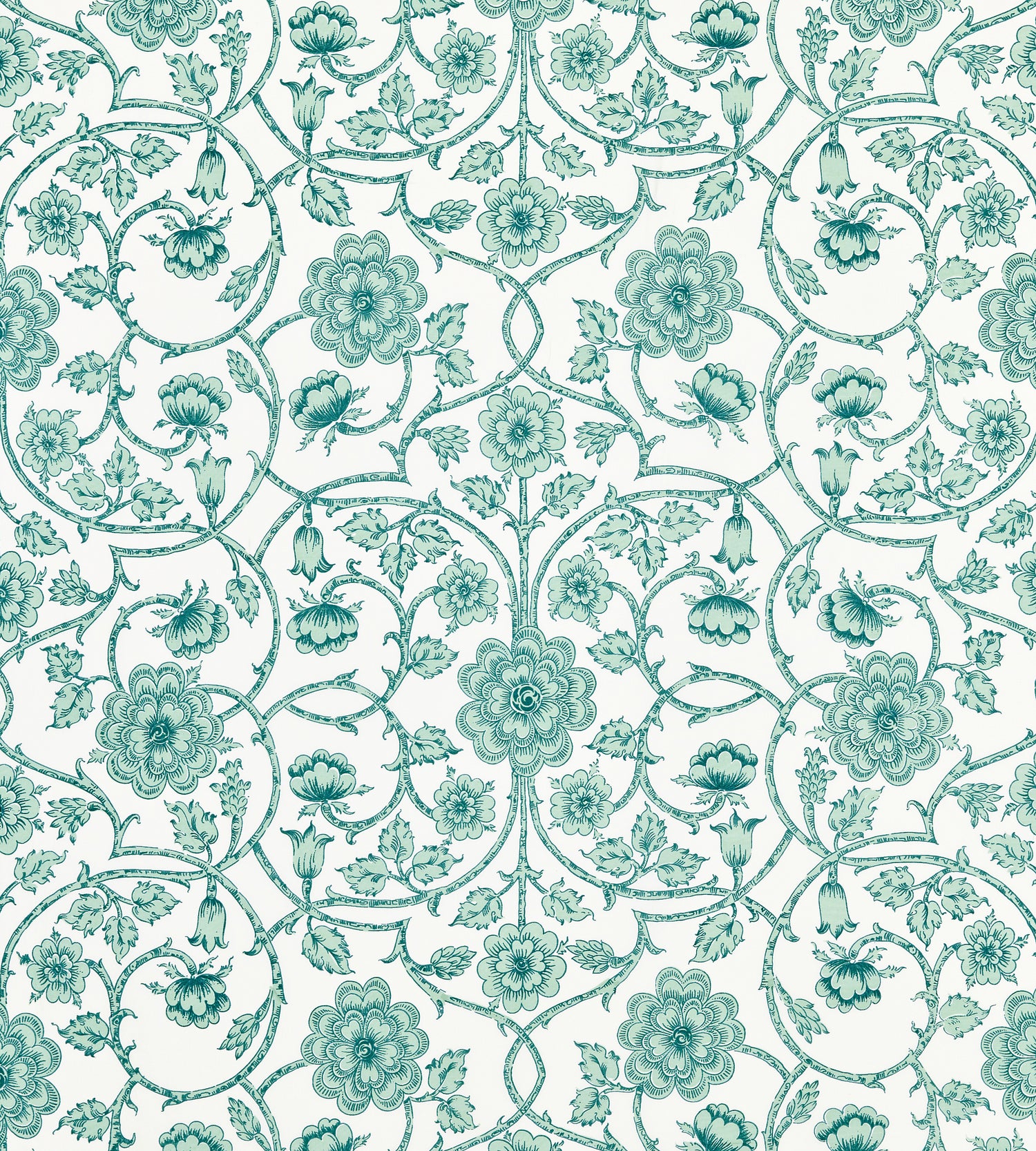 Ornamental Gate fabric in celadon color - pattern number YD 00055736 - by Scalamandre in the Scalamandre Dec 2024 collection