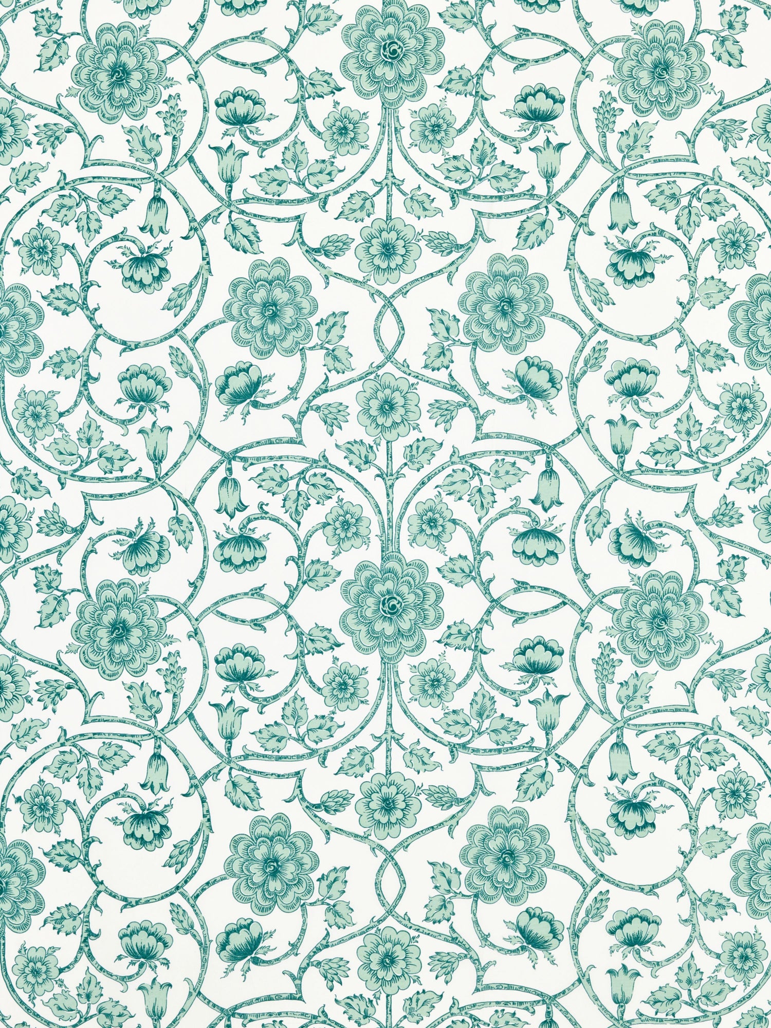 Ornamental Gate fabric in celadon color - pattern number YD 00055736 - by Scalamandre in the Scalamandre Dec 2024 collection