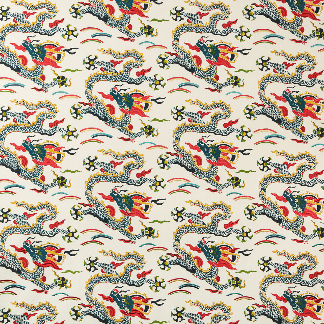 Zen Dragon fabric in multi color - pattern ZEN DRAGON.519.0 - by Kravet Couture