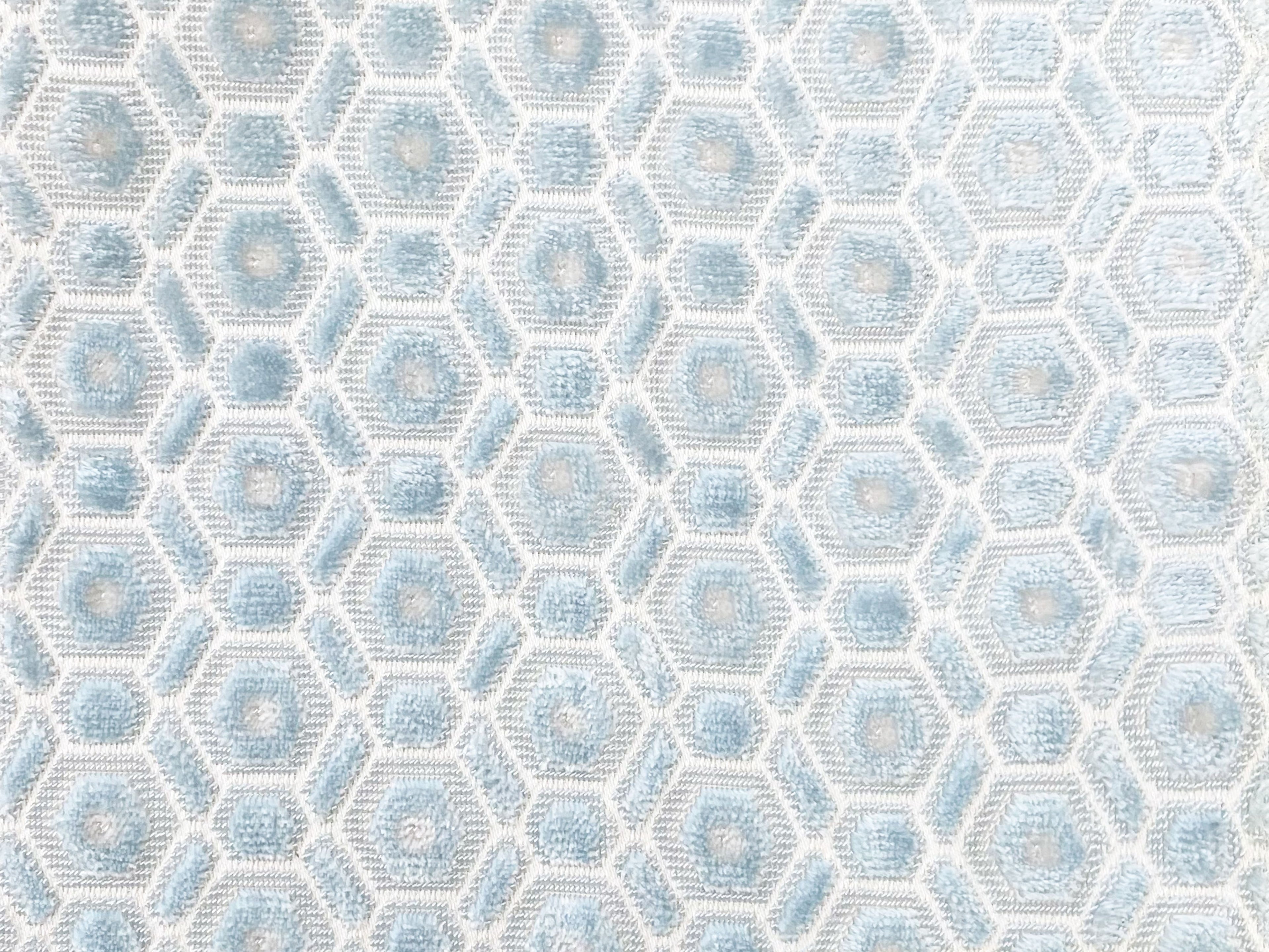 Manetta fabric in powder blue color - pattern number ZS 0001MANE - by Scalamandre in the Old World Weavers collection
