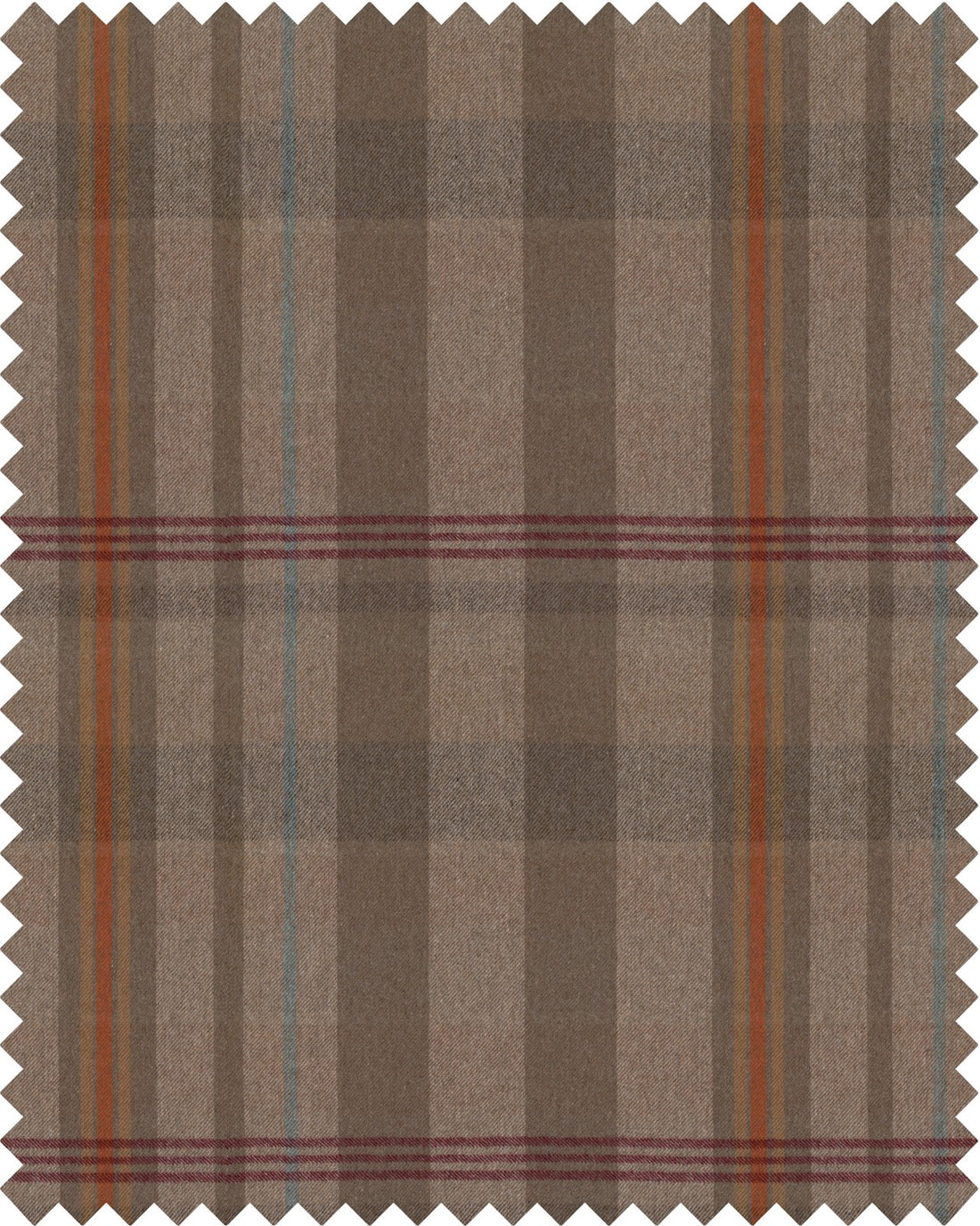 Chalet fabric in brown orange taupe mint color - pattern number FB00116 - by Mind The Gap in the Tyrol Apres-ski Home Collection collection