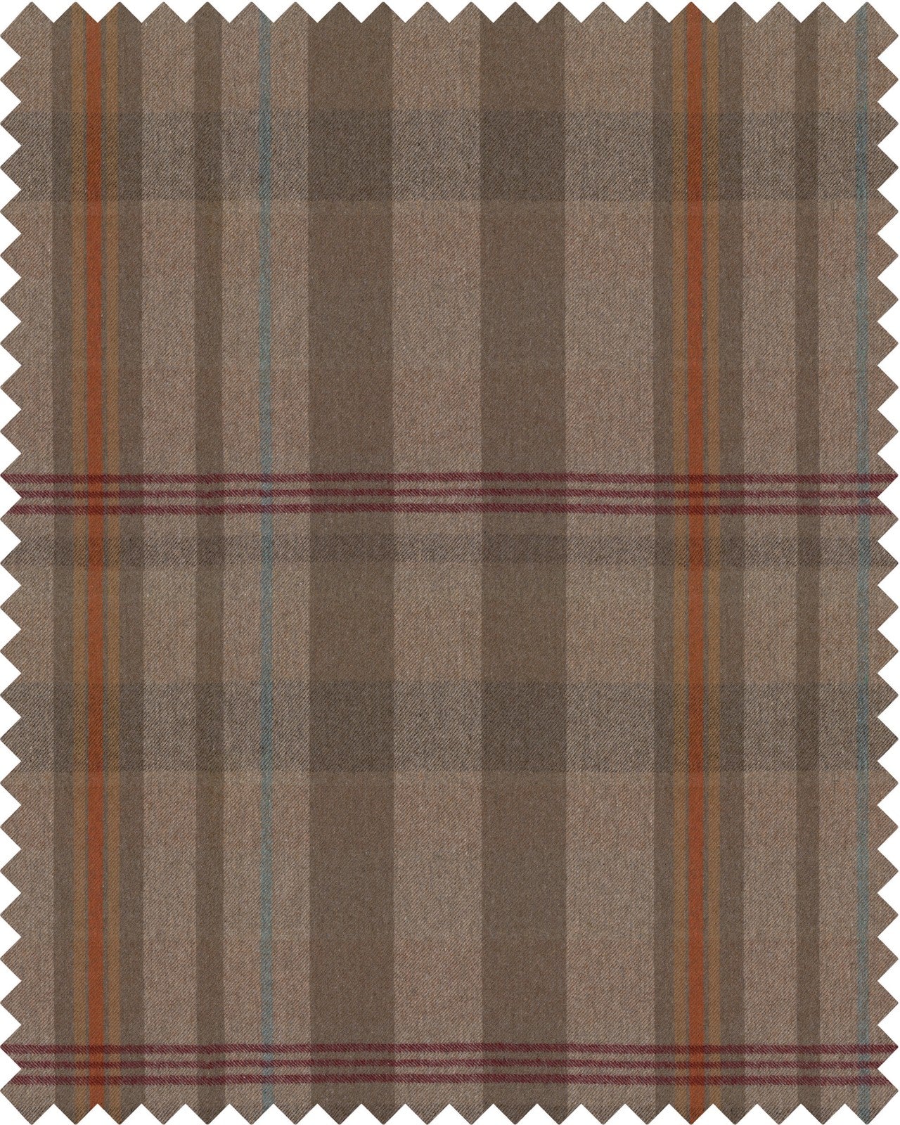 Chalet fabric in brown orange taupe mint color - pattern number FB00116 - by Mind The Gap in the Tyrol Apres-ski Home Collection collection