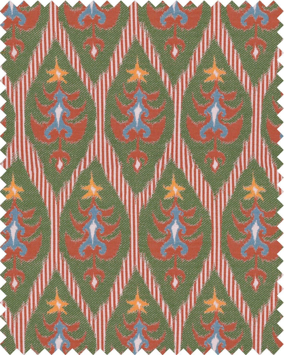 Der Tannenbaum fabric in green red blue yellow color - pattern number FB00108 - by Mind The Gap in the Tyrol Apres-ski Home Collection collection